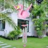 Deals 😀 Best Sale 👍 Exhart Large WindyWings Pink Flamingo Wind Chime, 13 By 24 Inches 💯 ⭐