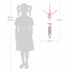 Deals 😀 Best Sale 👍 Exhart Large WindyWings Pink Flamingo Wind Chime, 13 By 24 Inches 💯 ⭐ -Exhart Shop Exhart Large WindyWings Pink Flamingo Wind Chime2C 13 by 24 Inches 2