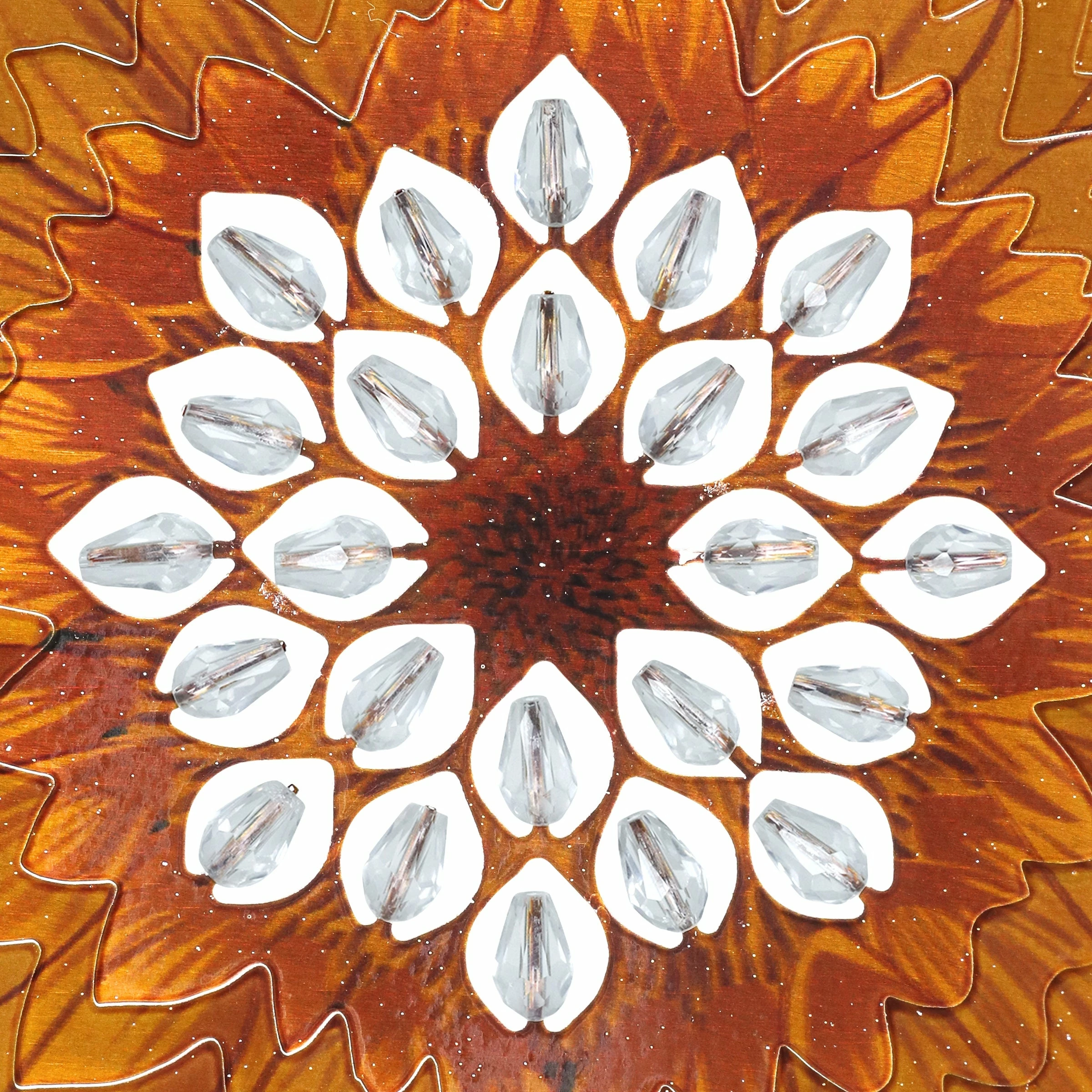 Promo π Outlet π Exhart Laser Cut Hanging Wind Spinner With Bead Details, 12 Inch Orange π₯° π - Image 12