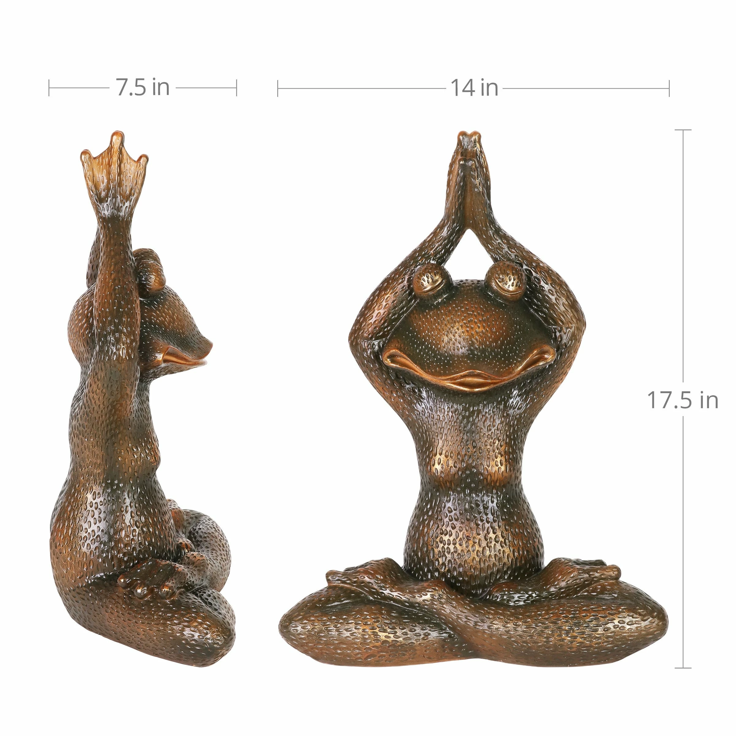 Outlet π Best Sale π Exhart Meditating Bronze Yoga Frog Garden Statue, 17 Inch π π₯° - Image 3