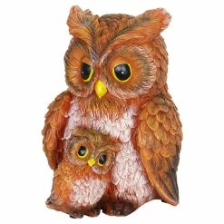 Wholesale 😀 Hot Sale 🧨 Exhart Owl With Owlet Garden Statue, 8.5 Inch 🌟 😍