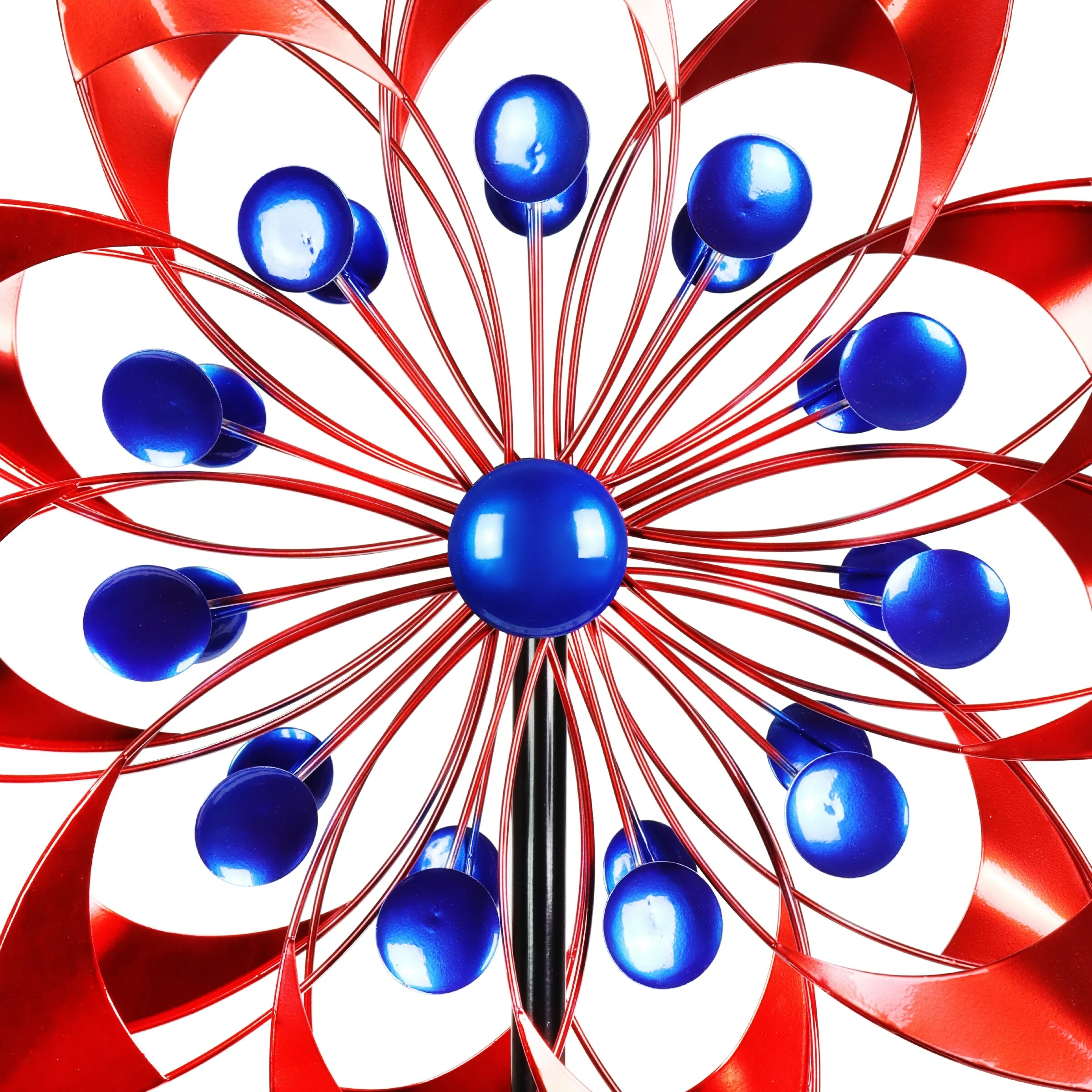 Deals π Cheap π Exhart Patriotic Double Windmill Kinetic Metal Spinner Stake, 18 By 71 Inches π₯° π - Image 4