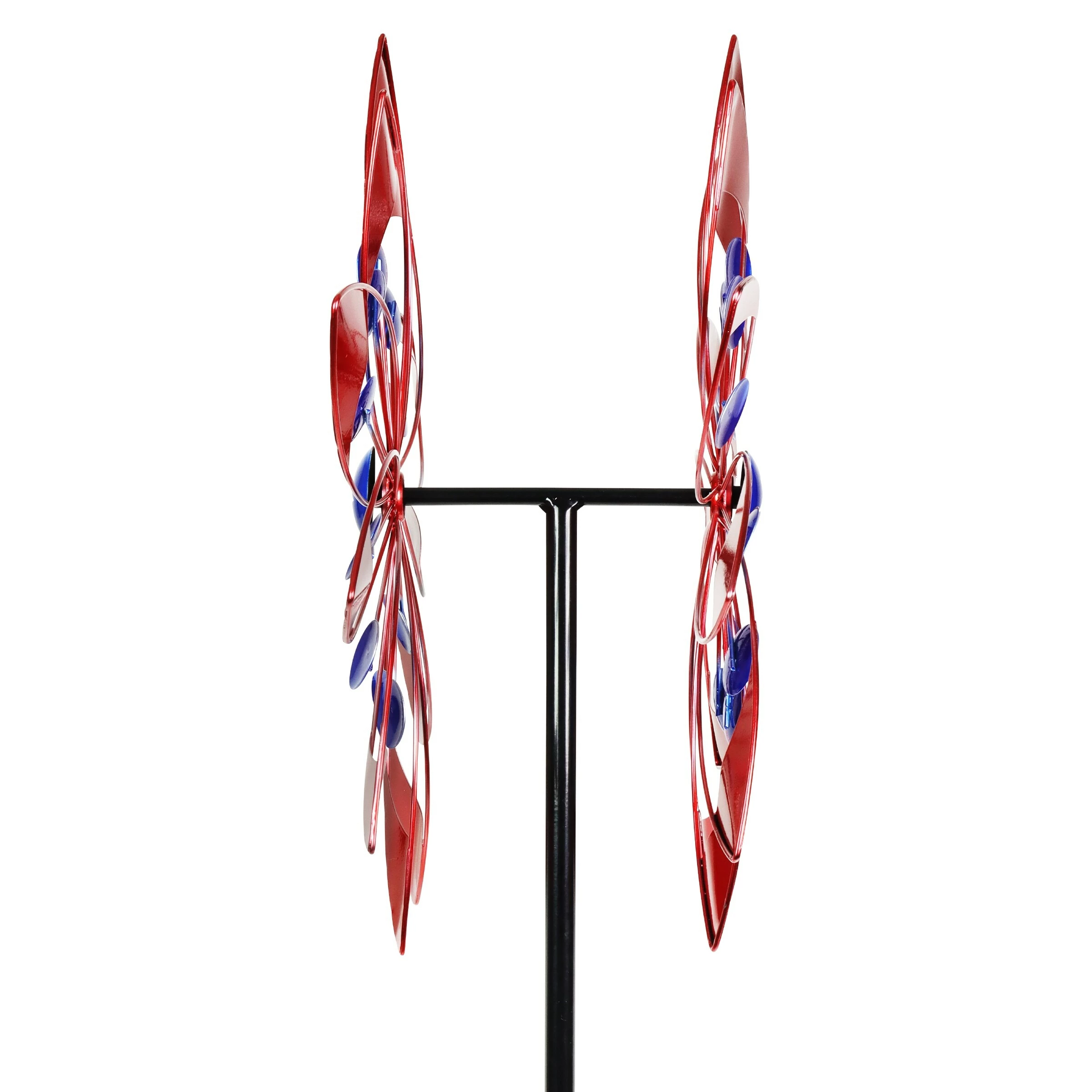 Deals π Cheap π Exhart Patriotic Double Windmill Kinetic Metal Spinner Stake, 18 By 71 Inches π₯° π - Image 7