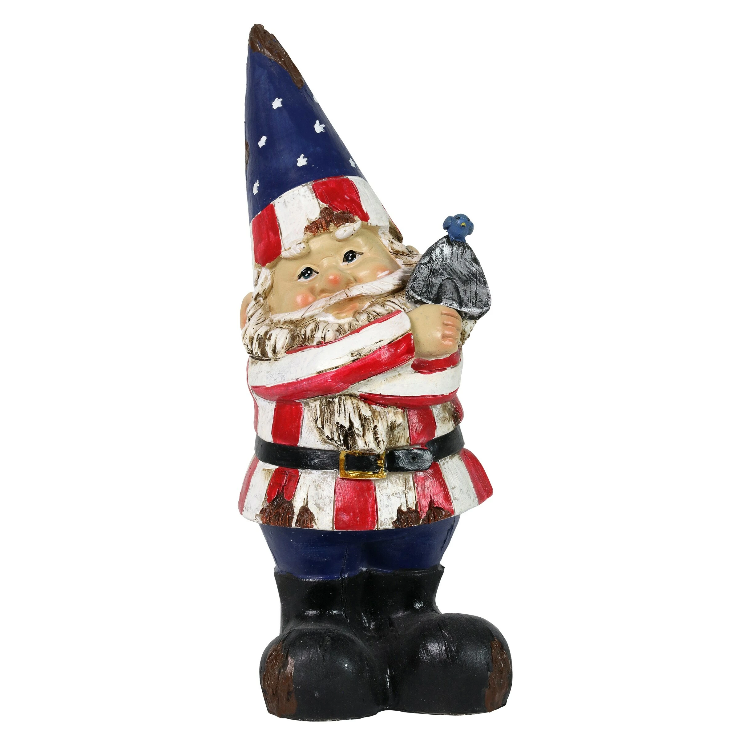Budget π Budget π Exhart Patriotic Gnome Statue With LED Bird, 10 Inch β π - Image 2