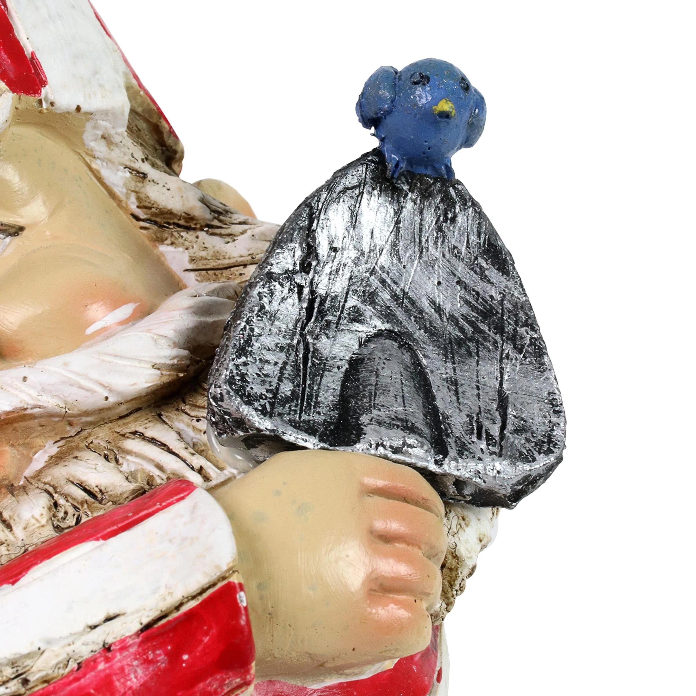 Budget π Budget π Exhart Patriotic Gnome Statue With LED Bird, 10 Inch β π - Image 6