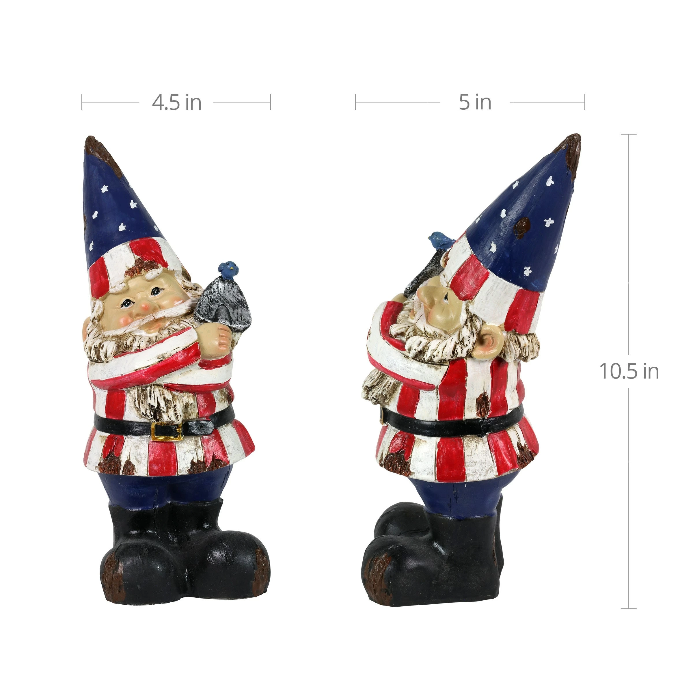 Budget π Budget π Exhart Patriotic Gnome Statue With LED Bird, 10 Inch β π - Image 8