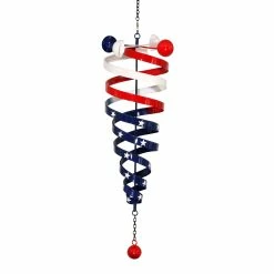Cheapest 🛒 Best deal ⭐ Exhart Patriotic Stripes And Stars Hanging Metal Spinner, 7 By 23 Inches - 7.0" X 7.0" X 23.0" 🔔 😉
