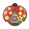 Outlet ✨ Cheapest 😀 Exhart Red Ladybug Bless This Garden Cement Stepping Stone, 9.5 Inches 🔔 ❤️
