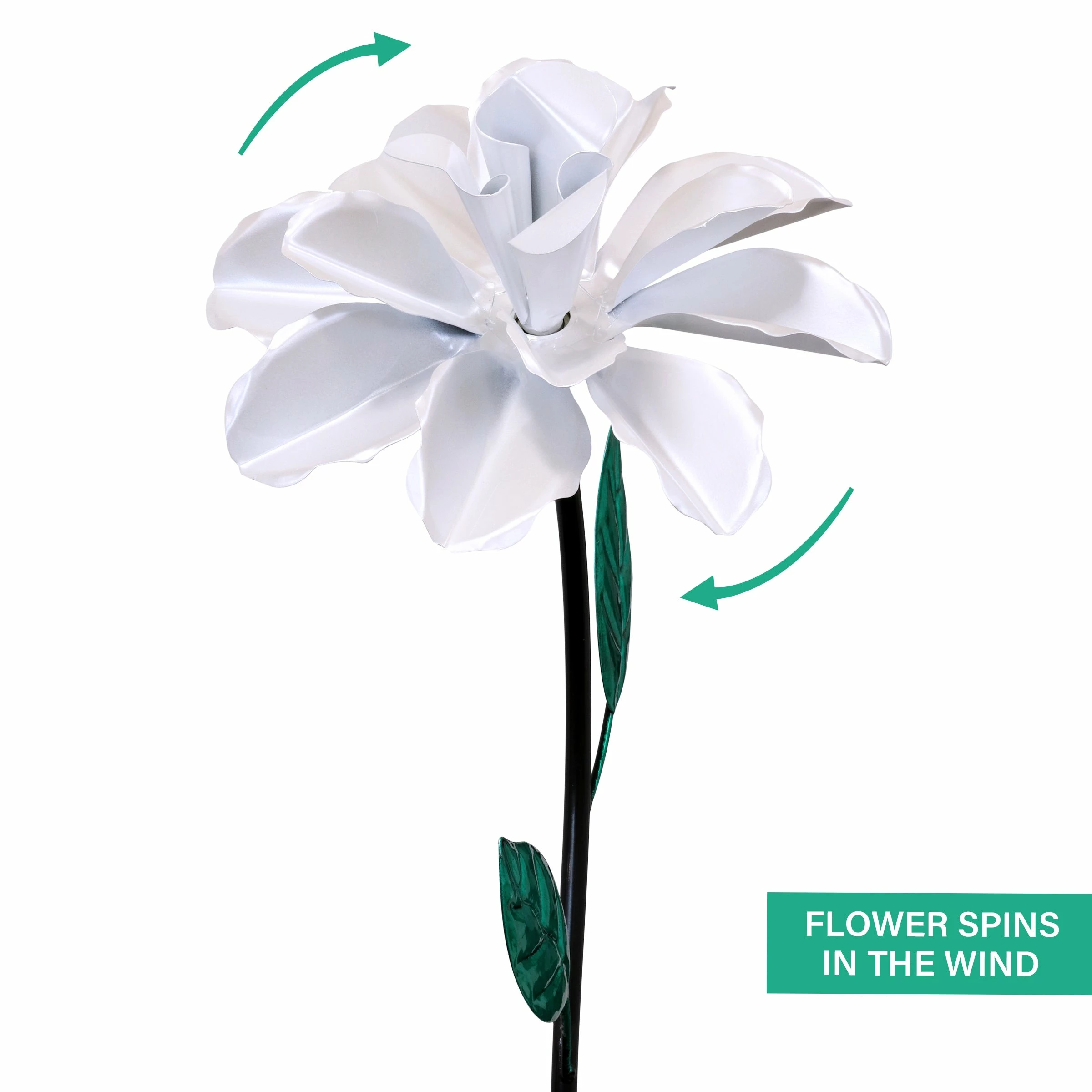 Best deal π Budget π₯° Exhart Rose Flower Wind Spinner Garden Stake, Hand Painted Metallic, 8 By 39 Inches Blue β¨ π - Image 11