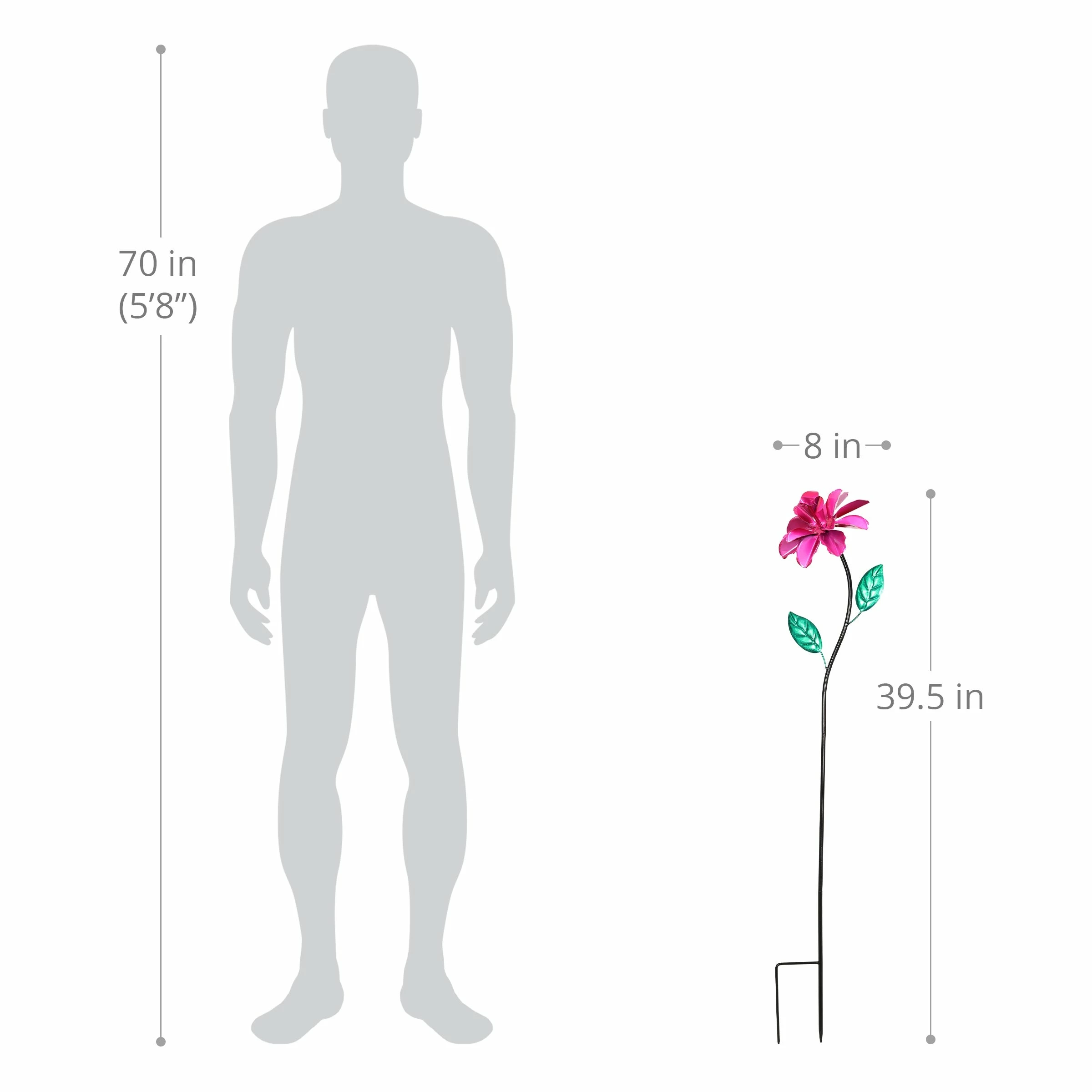 Best deal π Budget π₯° Exhart Rose Flower Wind Spinner Garden Stake, Hand Painted Metallic, 8 By 39 Inches Blue β¨ π - Image 15