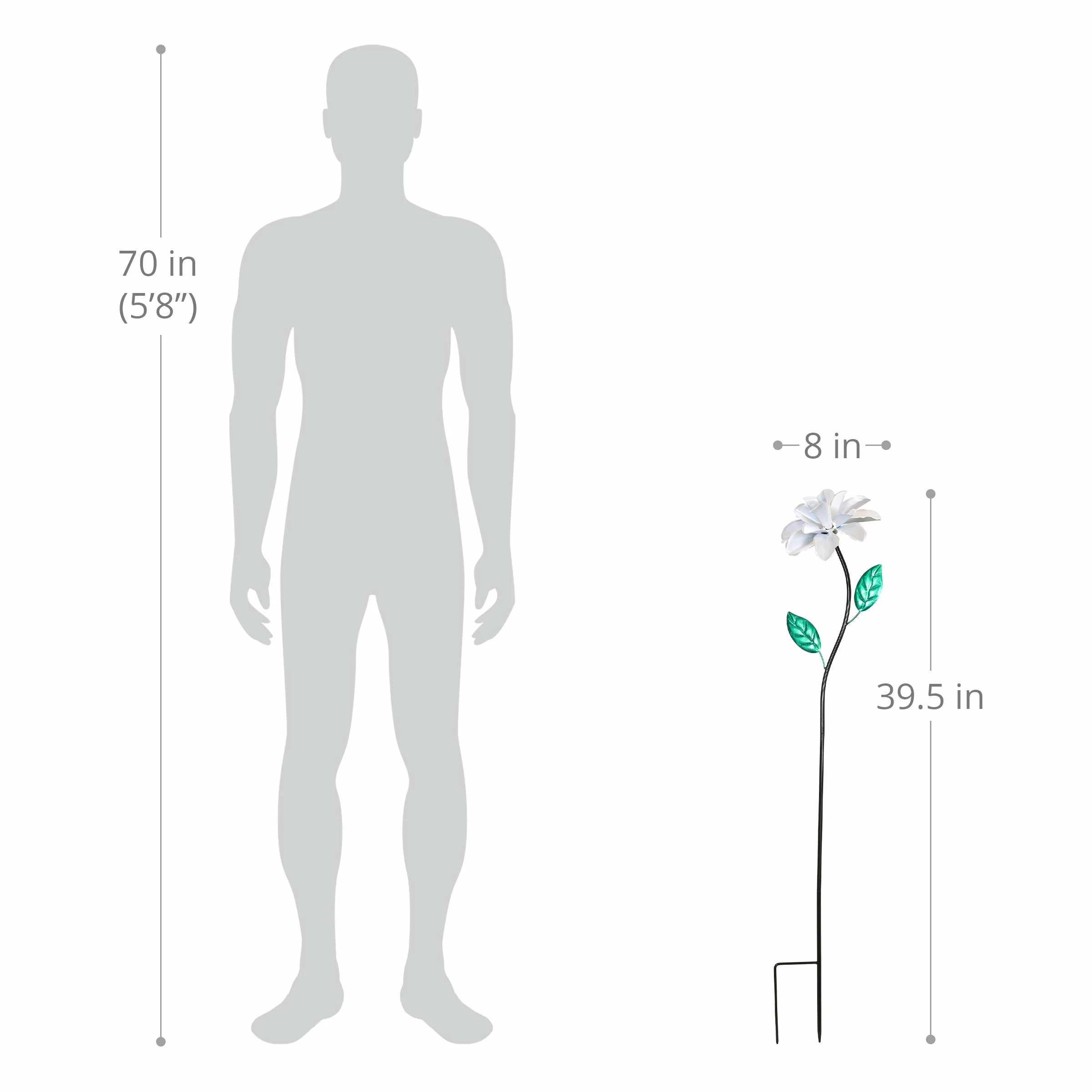 Best deal π Budget π₯° Exhart Rose Flower Wind Spinner Garden Stake, Hand Painted Metallic, 8 By 39 Inches Blue β¨ π - Image 8