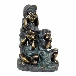 Top 10 👍 Buy 😉 Exhart See No, Hear No, Speak No Evil Children Garden Statuary In Bronze Look With Patina Finish, 18.5 Inch 👍 🧨