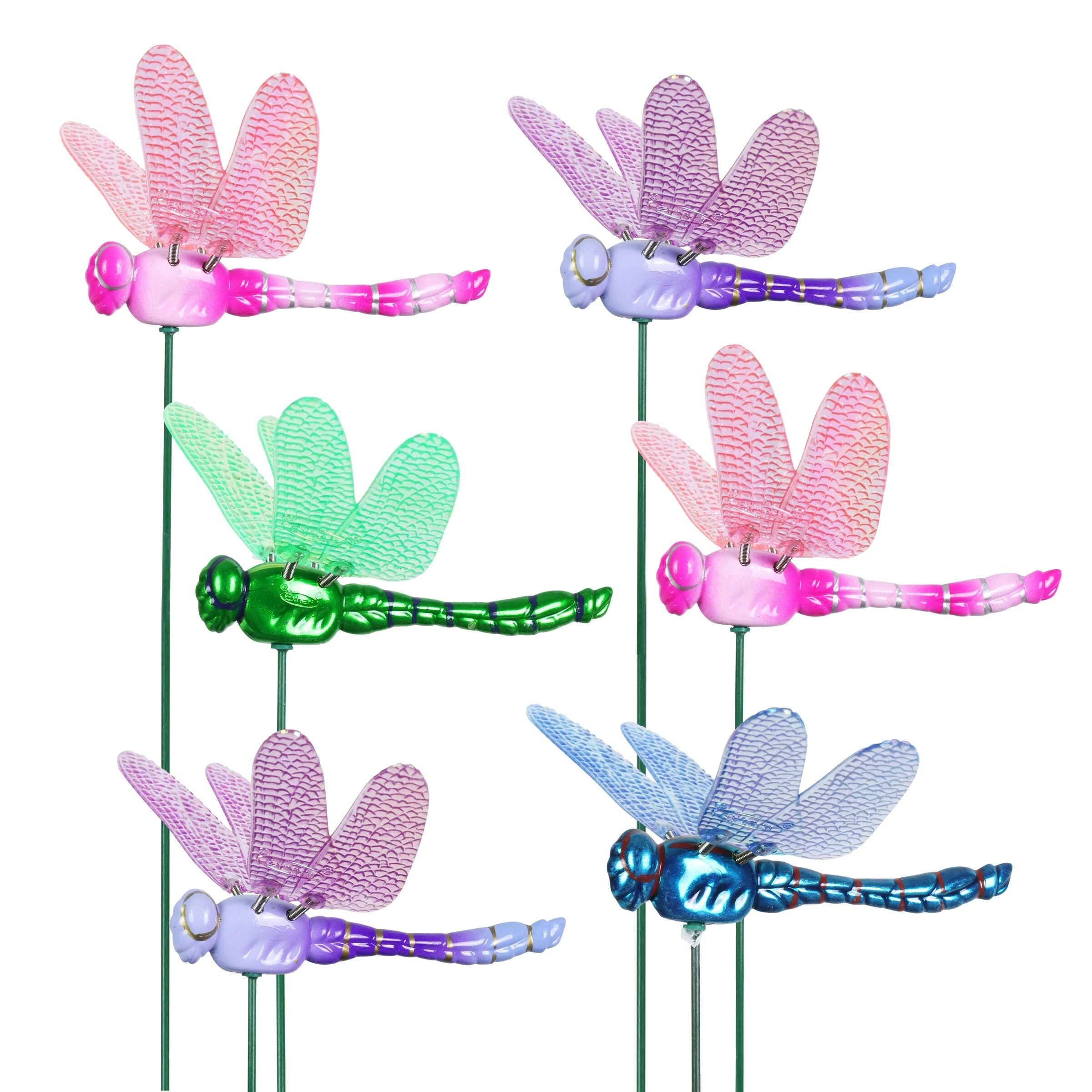 Cheap 𧨠Best Sale π₯ Exhart Six Piece 4" WindyWings Dragonfly Plant Stake Assortment, 6 X 4 X 15.5 Inches π π€© - Image 2
