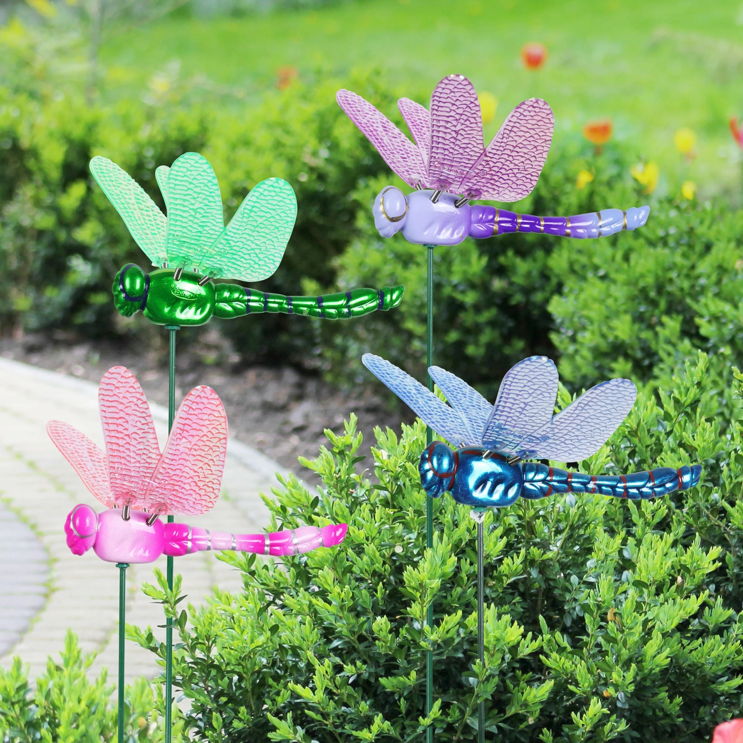 Cheap 𧨠Best Sale π₯ Exhart Six Piece 4" WindyWings Dragonfly Plant Stake Assortment, 6 X 4 X 15.5 Inches π π€©