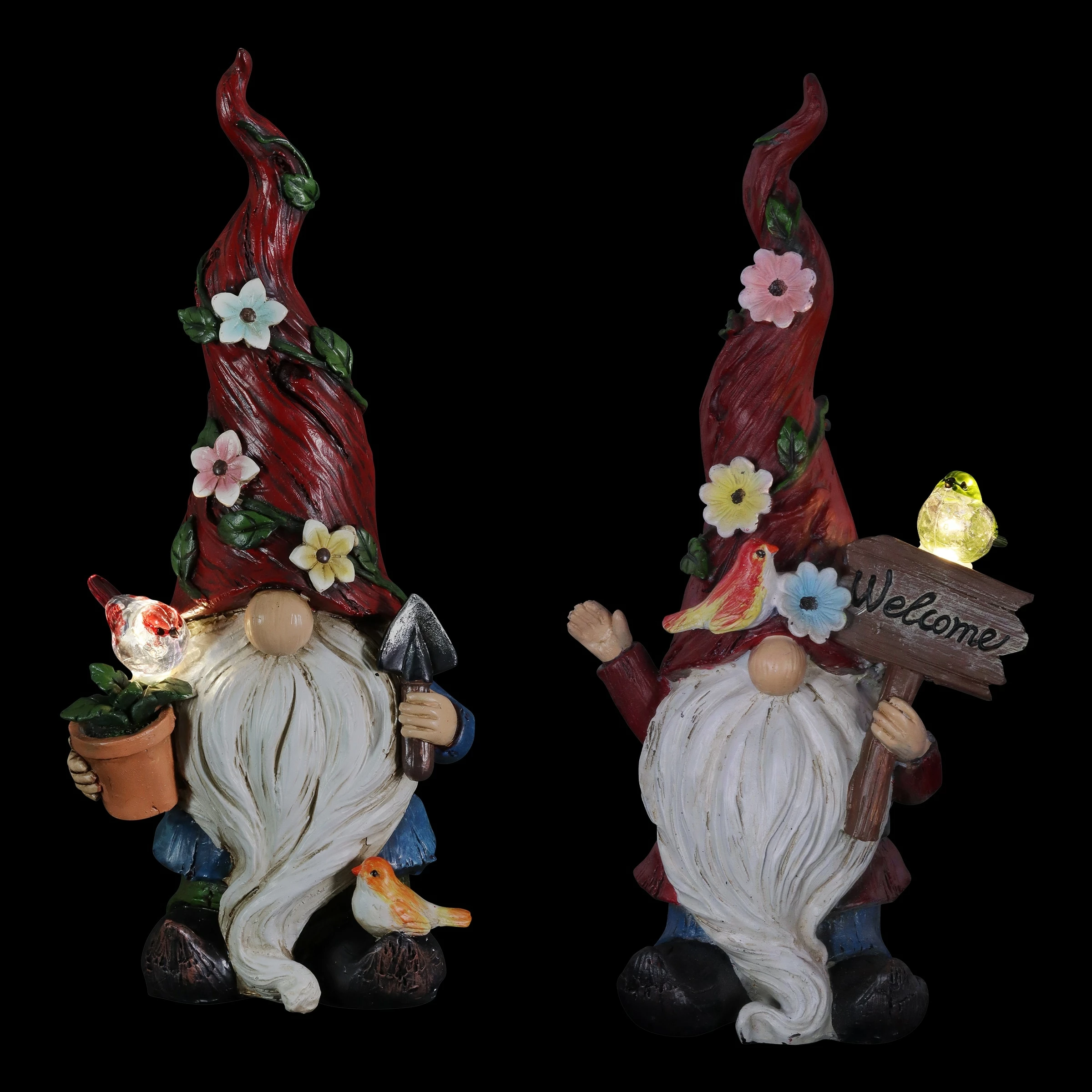 Coupon π€© Wholesale 𧨠Exhart Solar 2 Piece Set Garden Gnome Statues With Welcome Sign, 6 By 12 Inches π€© π - Image 11