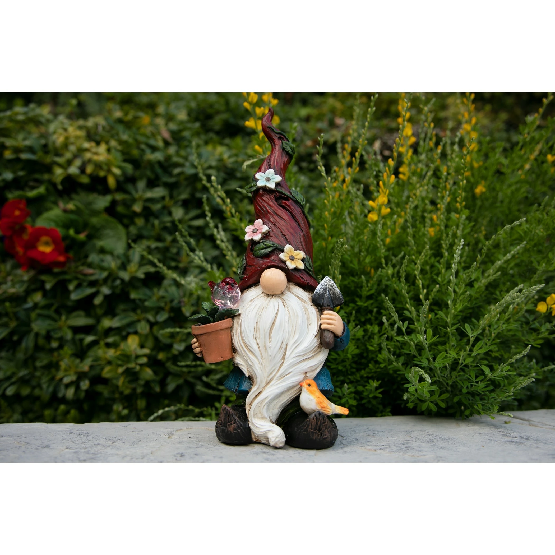 Coupon π€© Wholesale 𧨠Exhart Solar 2 Piece Set Garden Gnome Statues With Welcome Sign, 6 By 12 Inches π€© π - Image 12