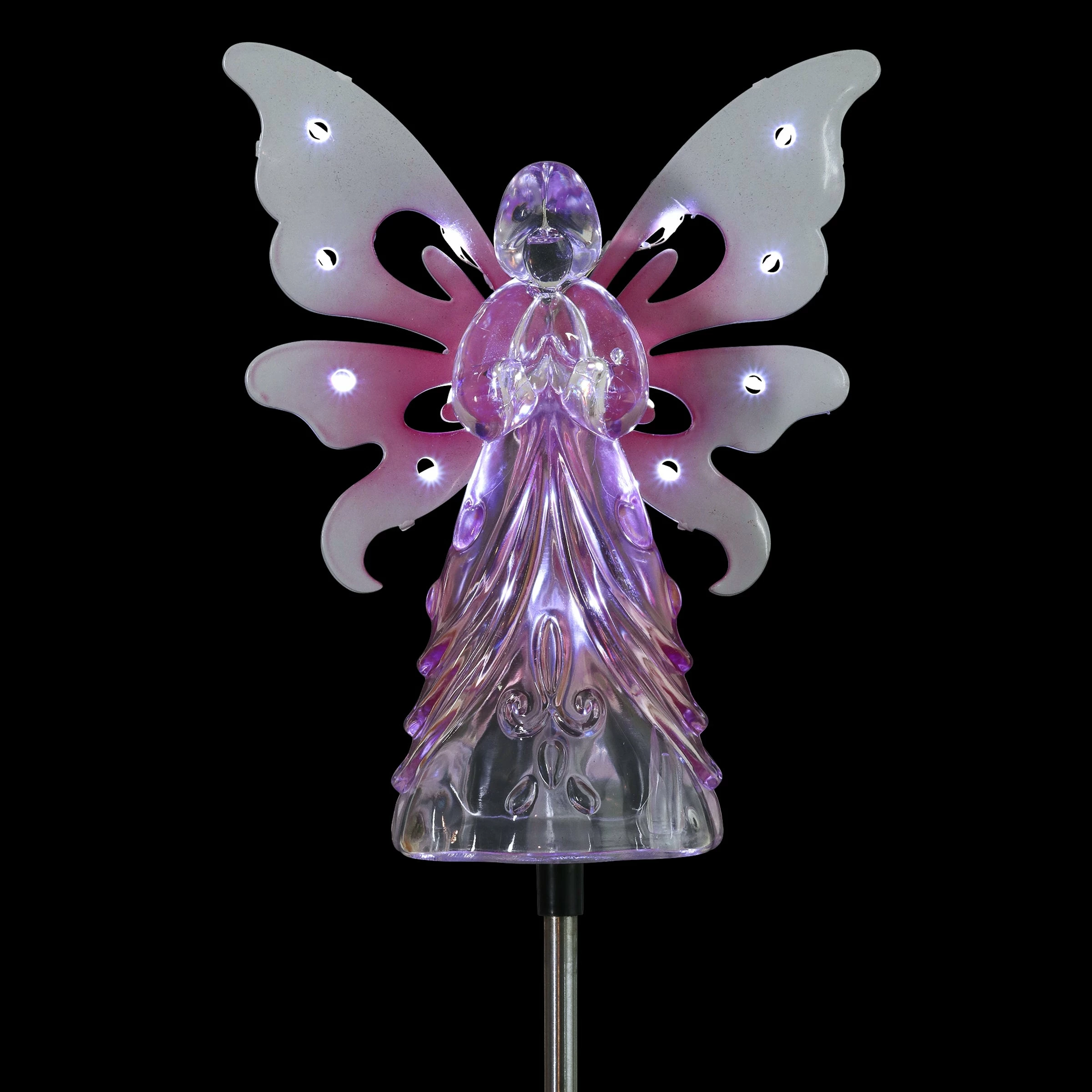 Budget β€οΈ Cheapest π₯° Exhart Solar Acrylic Angel Stake With 13 LEDs, 6 Inch Body Size π βοΈ - Image 12