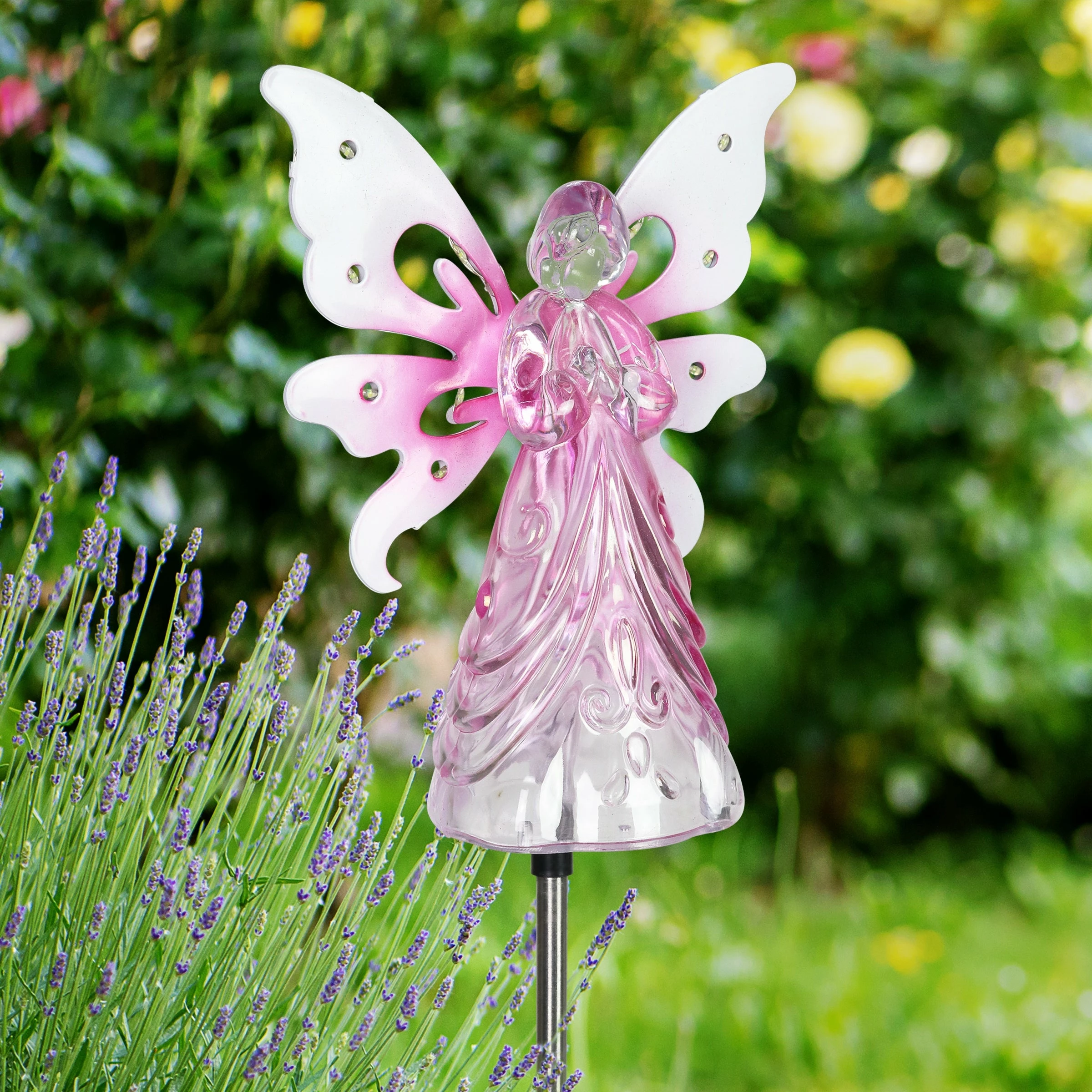 Budget β€οΈ Cheapest π₯° Exhart Solar Acrylic Angel Stake With 13 LEDs, 6 Inch Body Size π βοΈ - Image 14