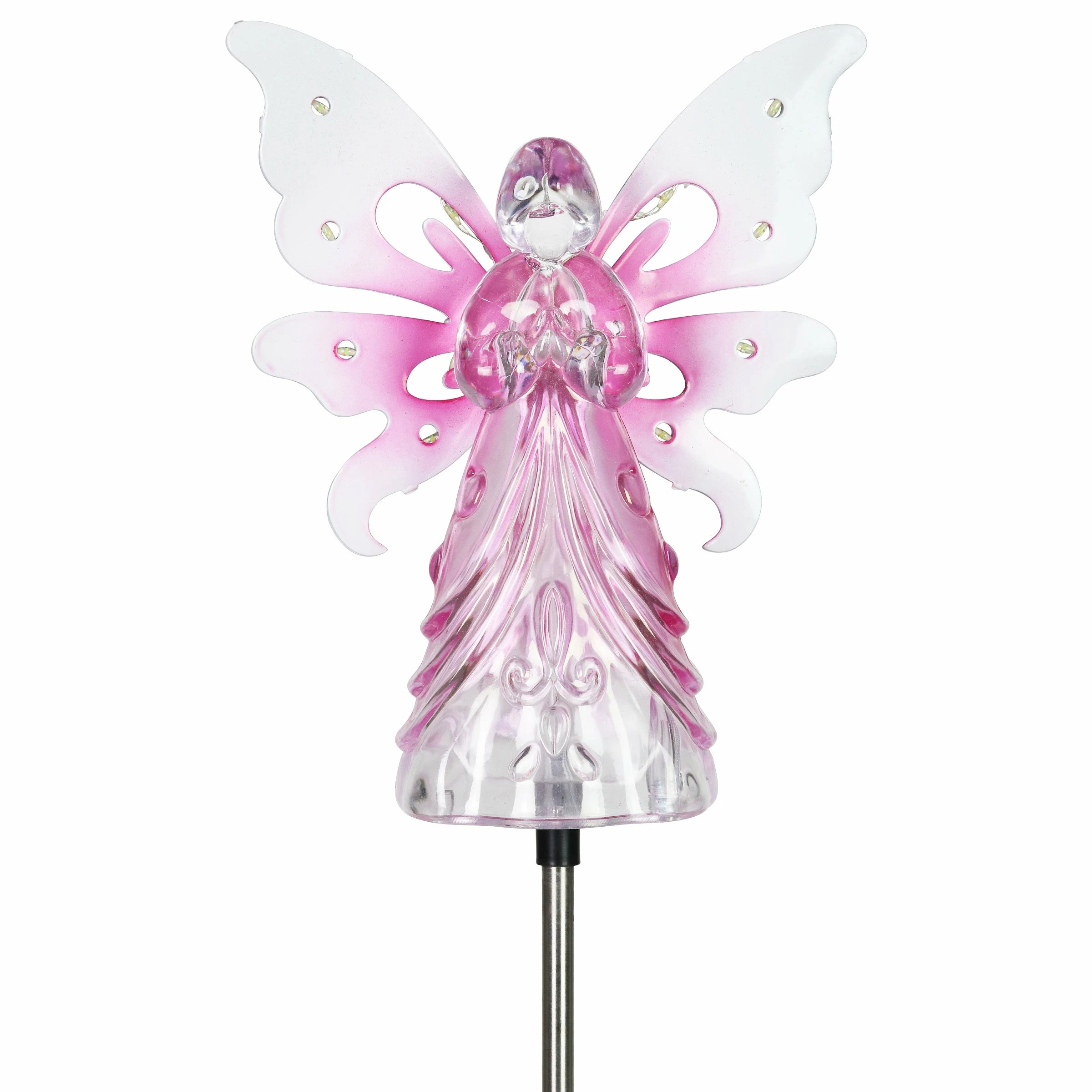 Budget β€οΈ Cheapest π₯° Exhart Solar Acrylic Angel Stake With 13 LEDs, 6 Inch Body Size π βοΈ