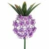 Promo ⌛ Promo ⭐ Exhart Solar Acrylic Flower And Metal Pineapple Garden Stake, 6 By 34 Inches 👏 👏