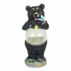 Best Sale ❤️ Budget ✨ Exhart Solar Bear With Crackle Ball Belly Statuary, 17 Inches Tall 🎁 😀
