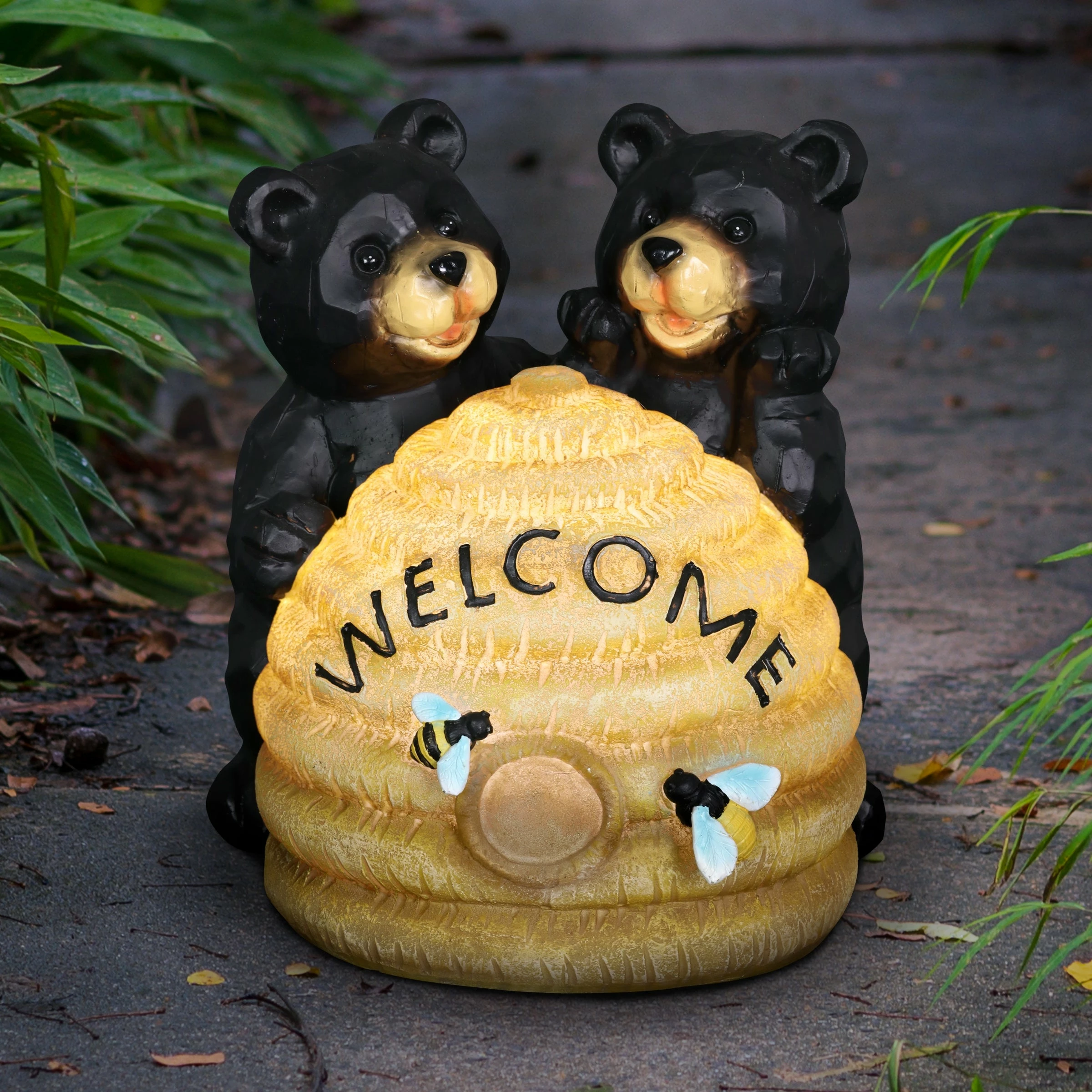 Hot Sale βοΈ Best Pirce π Exhart Solar Bears And Welcome Hive Statuary, 7 Inch β¨ π₯° - Image 2