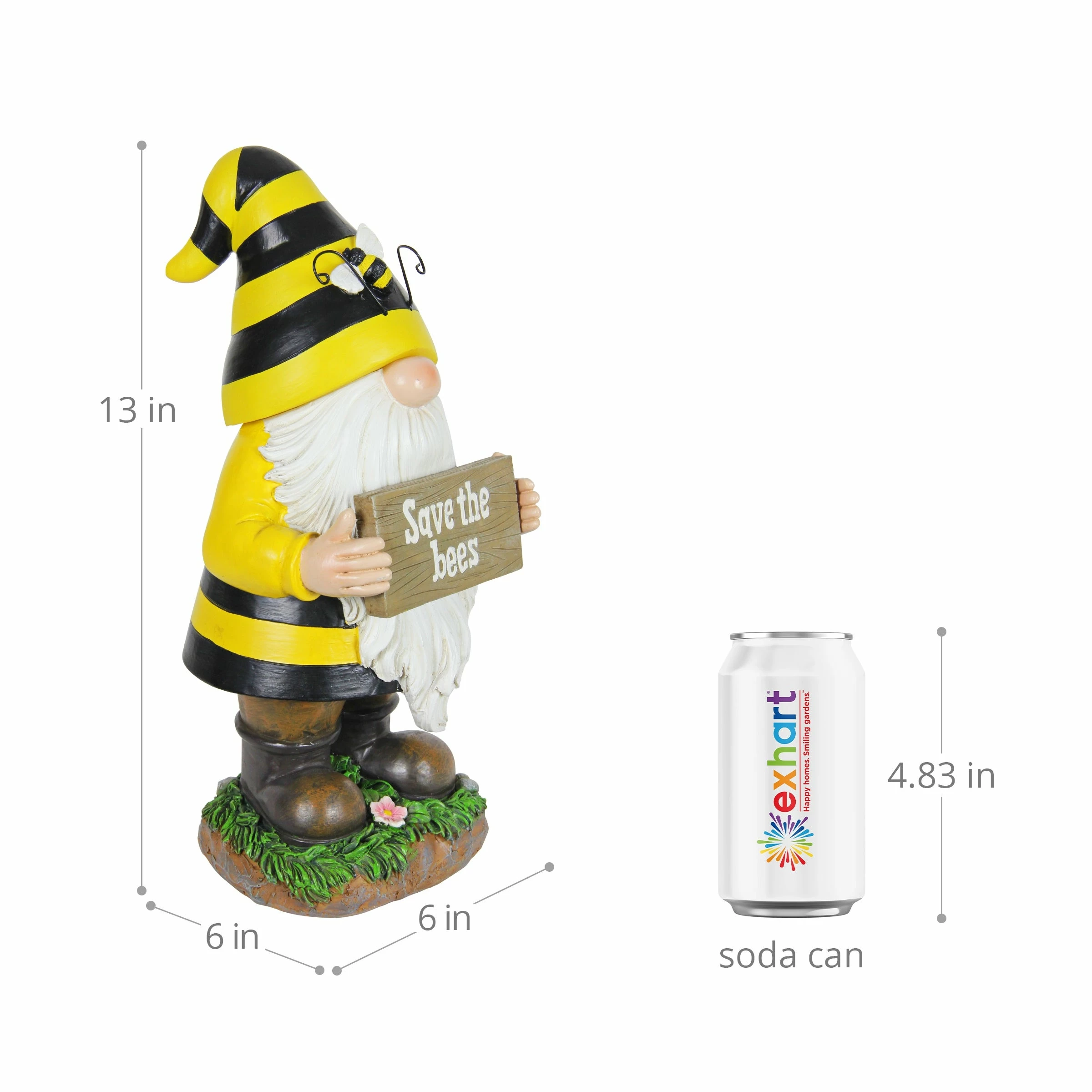 Brand new π Promo π― Exhart Solar Beekeeper Gnome Statue With Save The Bees Sign, 6 By 13 Inches π₯ π 6 Brand new π Promo π― Exhart Solar Beekeeper Gnome Statue With Save The Bees Sign, 6 By 13 Inches π₯ π - Image 4