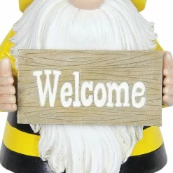 Buy ⌛ Brand new 😀 Exhart Solar Beekeeper Gnome Statue With Welcome Sign, 6 By 13 Inches 🥰 🛒 -Exhart Shop Exhart Solar Beekeeper Gnome Statue with Welcome Sign2C 6 by 13 Inches 5