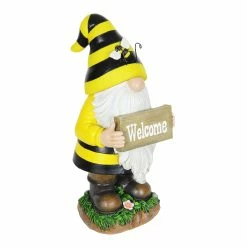 Buy ⌛ Brand new 😀 Exhart Solar Beekeeper Gnome Statue With Welcome Sign, 6 By 13 Inches 🥰 🛒 -Exhart Shop Exhart Solar Beekeeper Gnome Statue with Welcome Sign2C 6 by 13 Inches 6