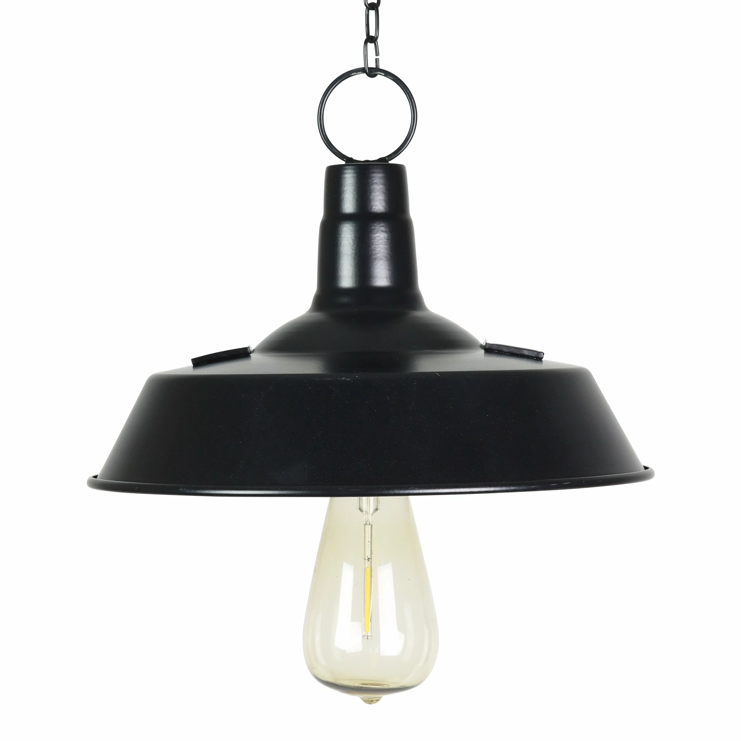 Hot Sale π€© Budget π Exhart Solar Black Metal Retro Industrial Hanging Light, 11.5 By 29.5 Inches π π