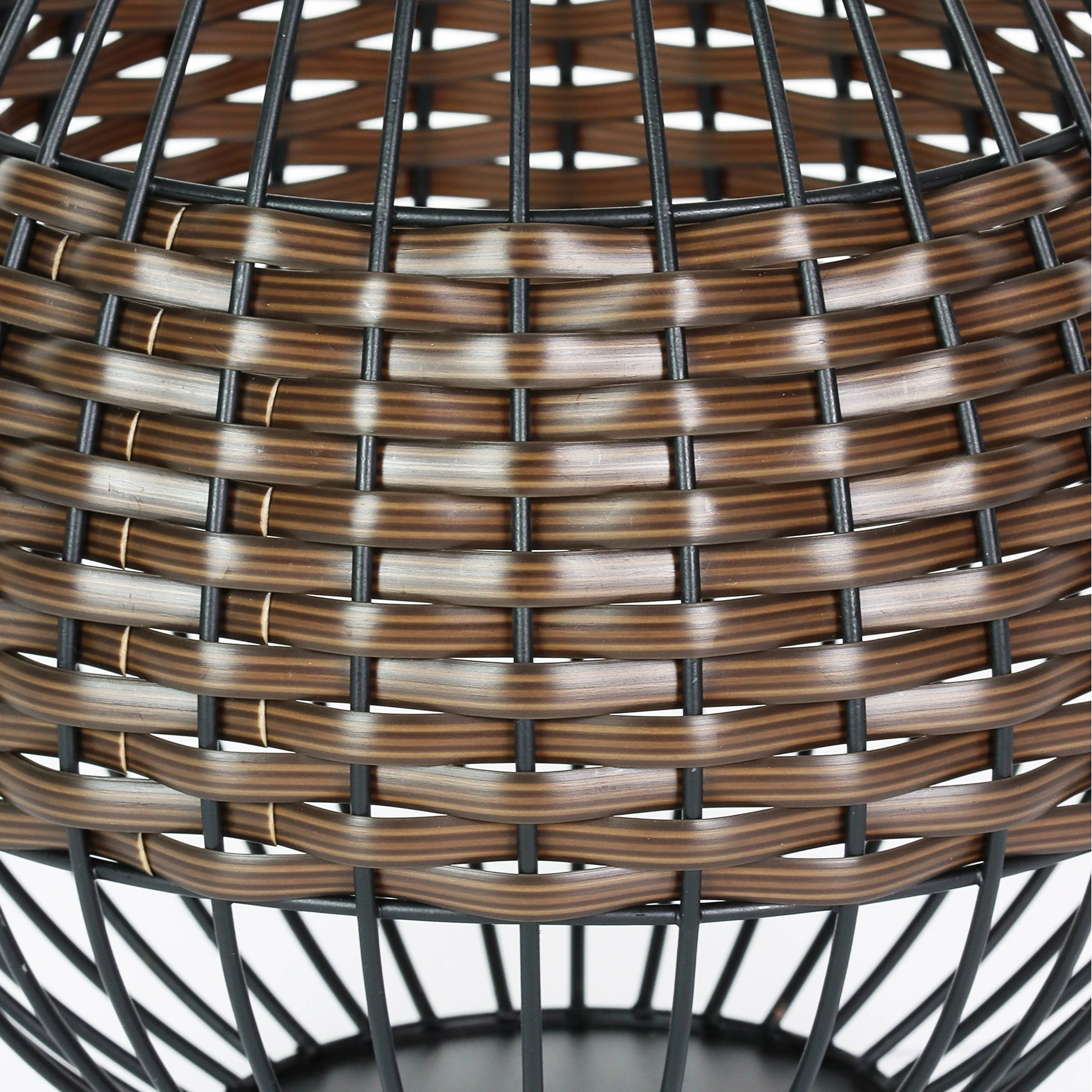 Best deal β¨ Cheapest π Exhart Solar Black Metal And Brown Plastic Rattan Lantern, 8.5 By 22 Inches π₯ π - Image 5