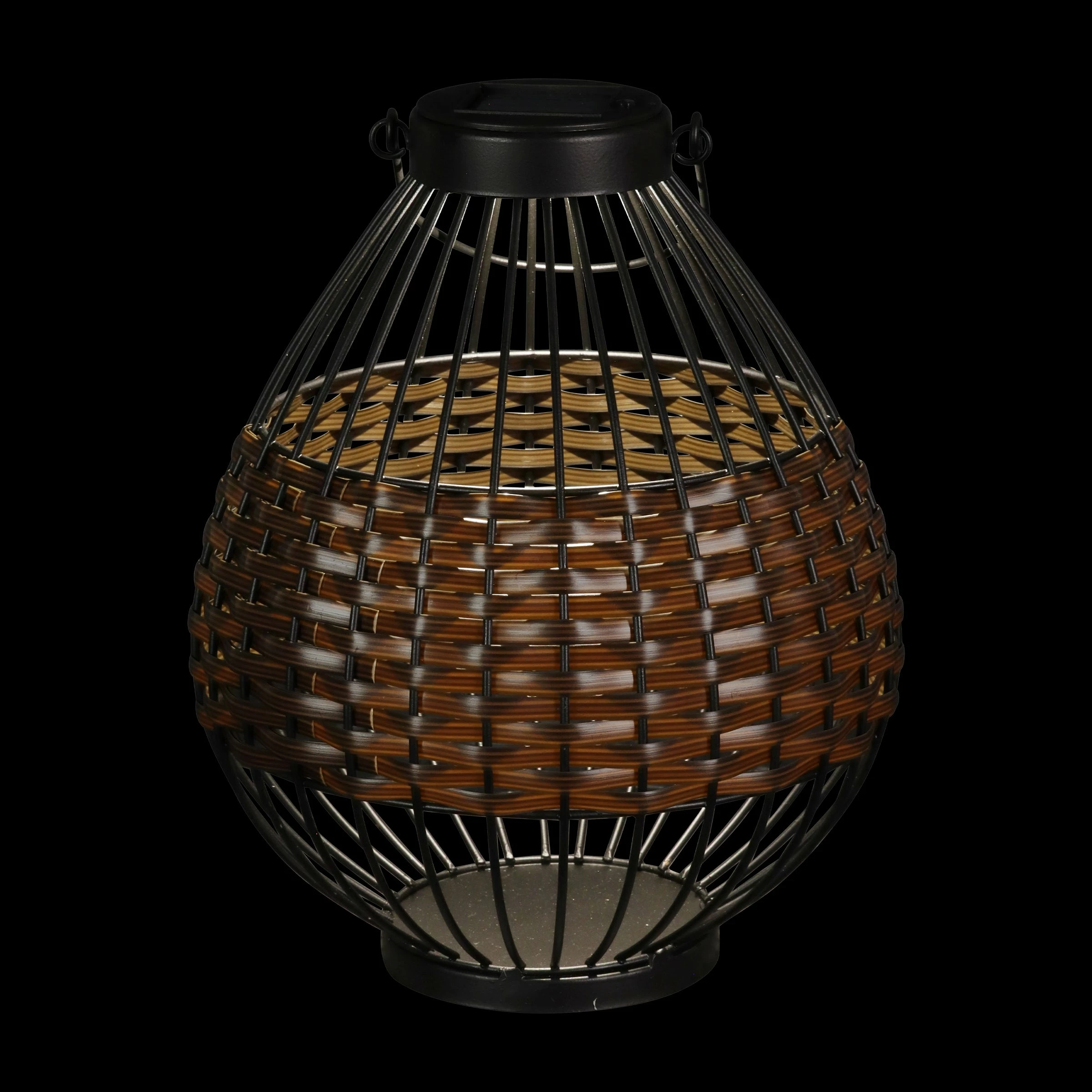 Best deal β¨ Cheapest π Exhart Solar Black Metal And Brown Plastic Rattan Lantern, 8.5 By 22 Inches π₯ π - Image 8