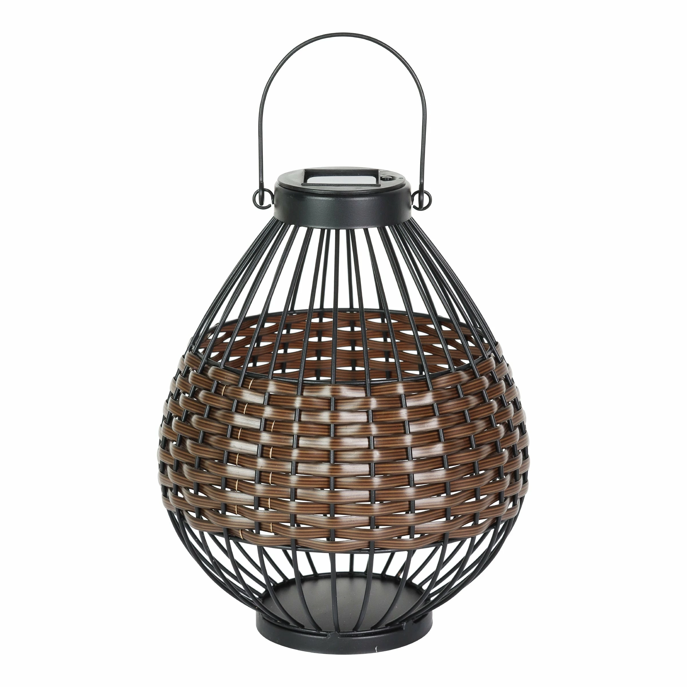 Best deal β¨ Cheapest π Exhart Solar Black Metal And Brown Plastic Rattan Lantern, 8.5 By 22 Inches π₯ π