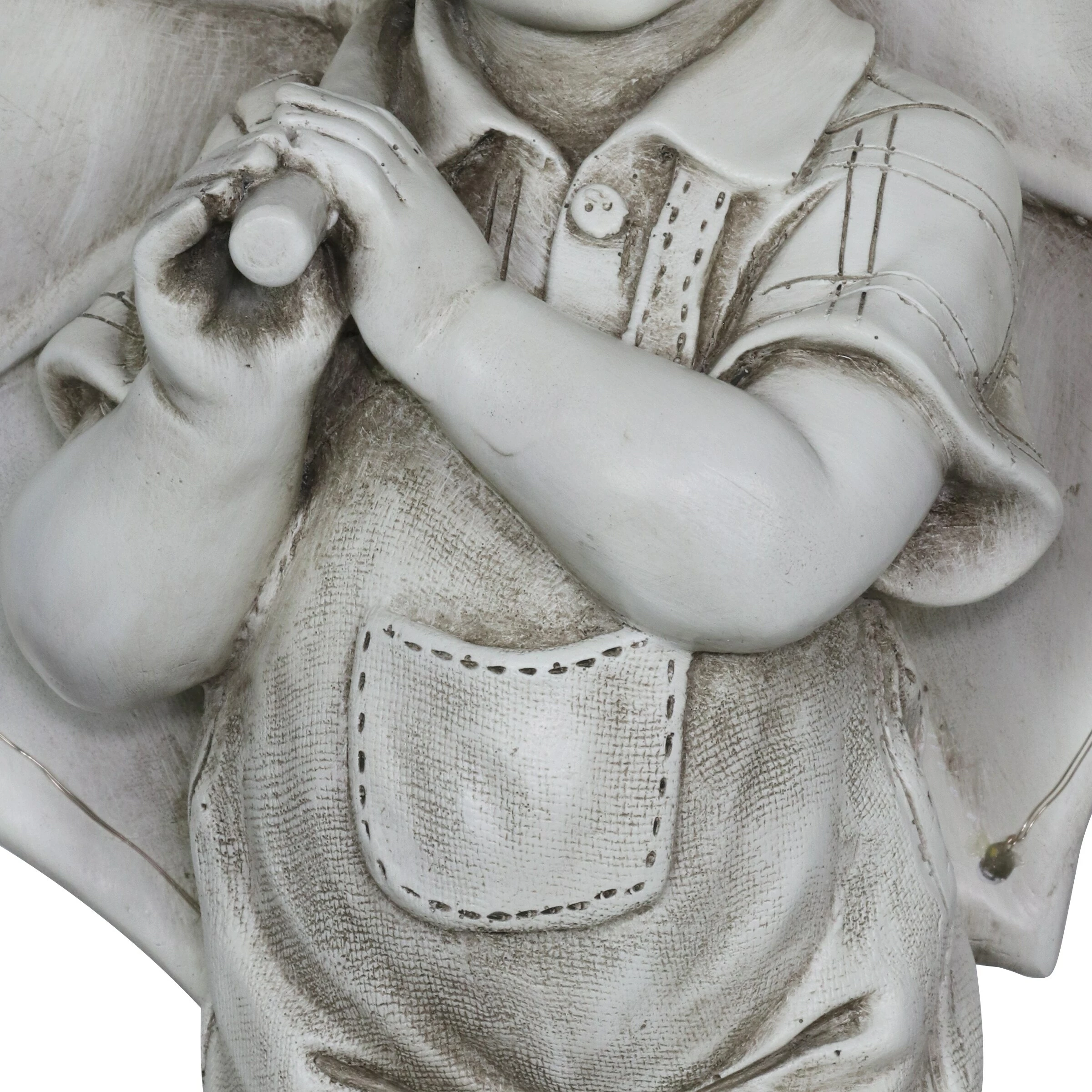 Buy ✨ Flash Sale ⭐ Exhart Solar Boy With Umbrella Statue In Natural Resin Finish, 19 Inch 🛒 🤩 - Image 10