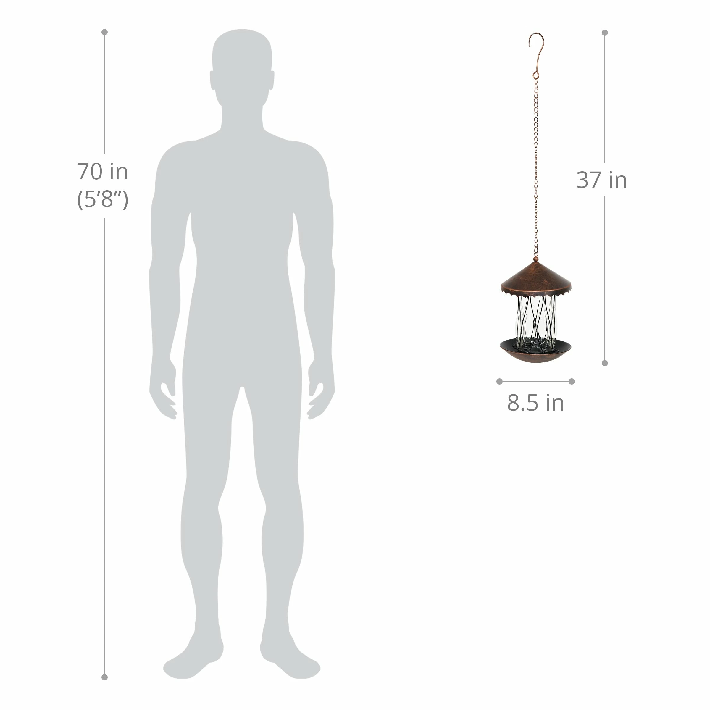 Best Pirce βοΈ Coupon π Exhart Solar Bronze Bird Feeder In Clear Diamond Glass Pattern With Four LED Lights π π 6 Best Pirce βοΈ Coupon π Exhart Solar Bronze Bird Feeder In Clear Diamond Glass Pattern With Four LED Lights π π - Image 4