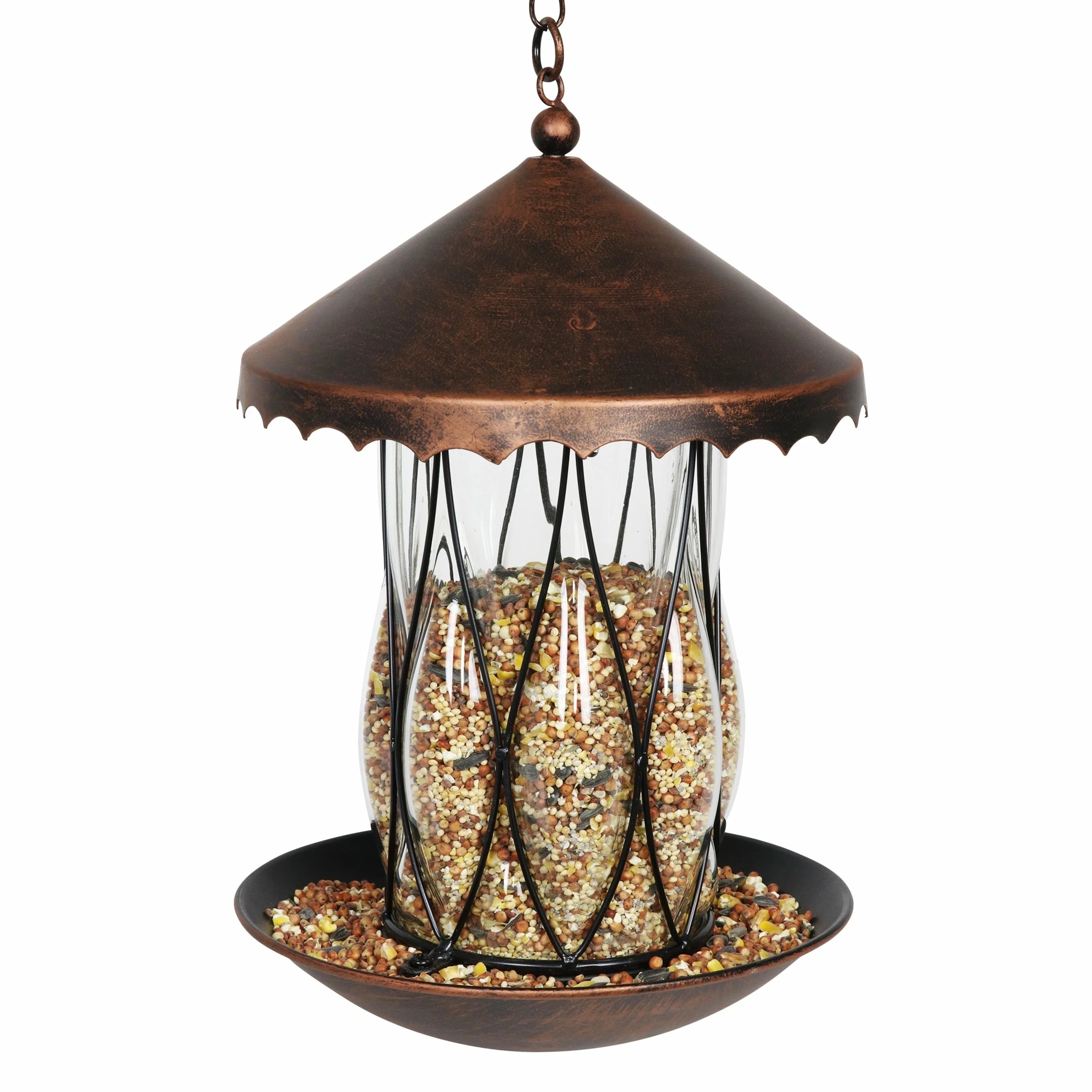 Best Pirce βοΈ Coupon π Exhart Solar Bronze Bird Feeder In Clear Diamond Glass Pattern With Four LED Lights π π 9 Best Pirce βοΈ Coupon π Exhart Solar Bronze Bird Feeder In Clear Diamond Glass Pattern With Four LED Lights π π - Image 7