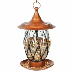 Outlet 🥰 Best deal 🌟 Exhart Solar Bronze Metal And Glass Bird Feeder, 9 By 40 Inches 🔥 ✔️