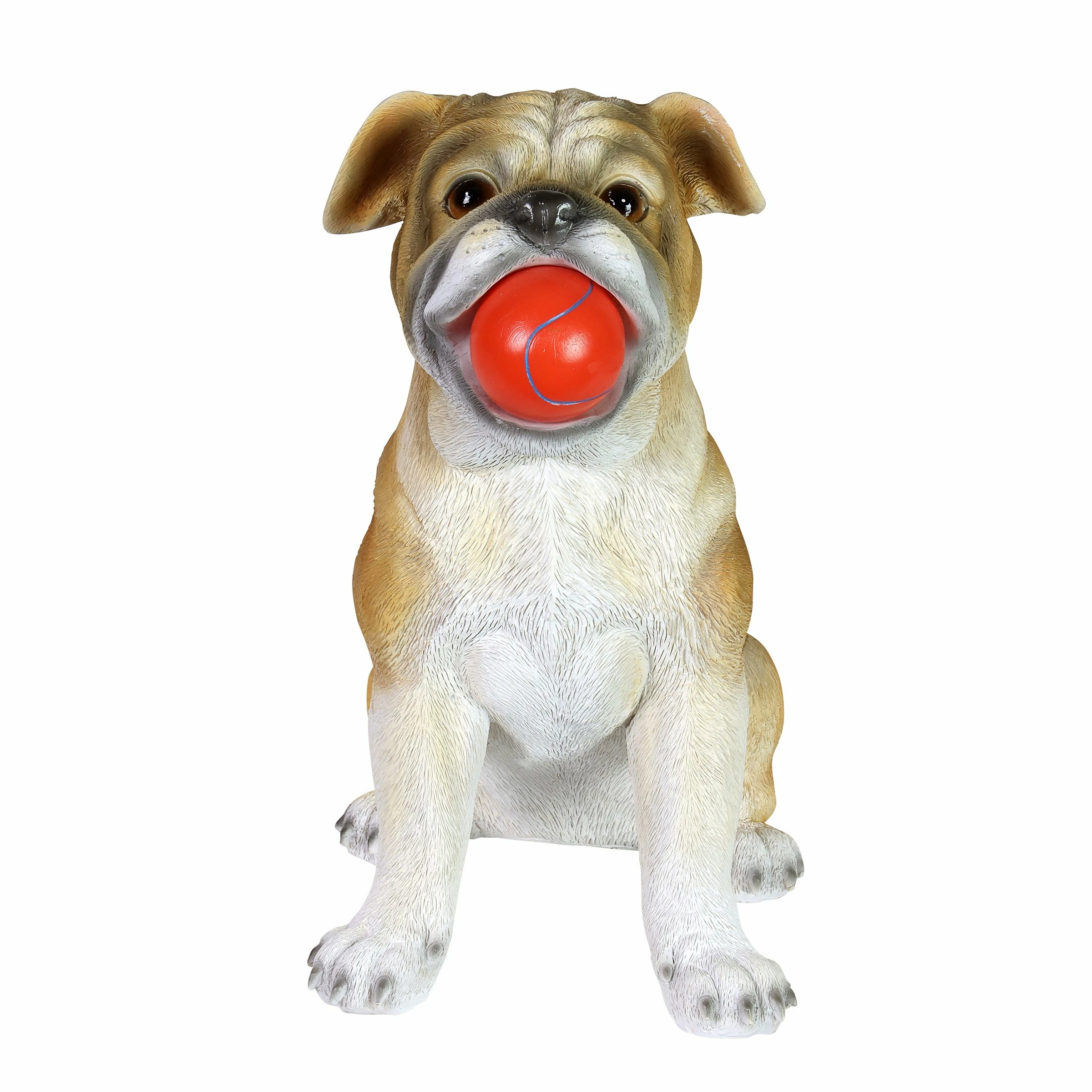 Hot Sale β€οΈ Best deal π Exhart Solar Bulldog With LED Red Ball Garden Statuary, 13 Inch Tall π― βοΈ - Image 6