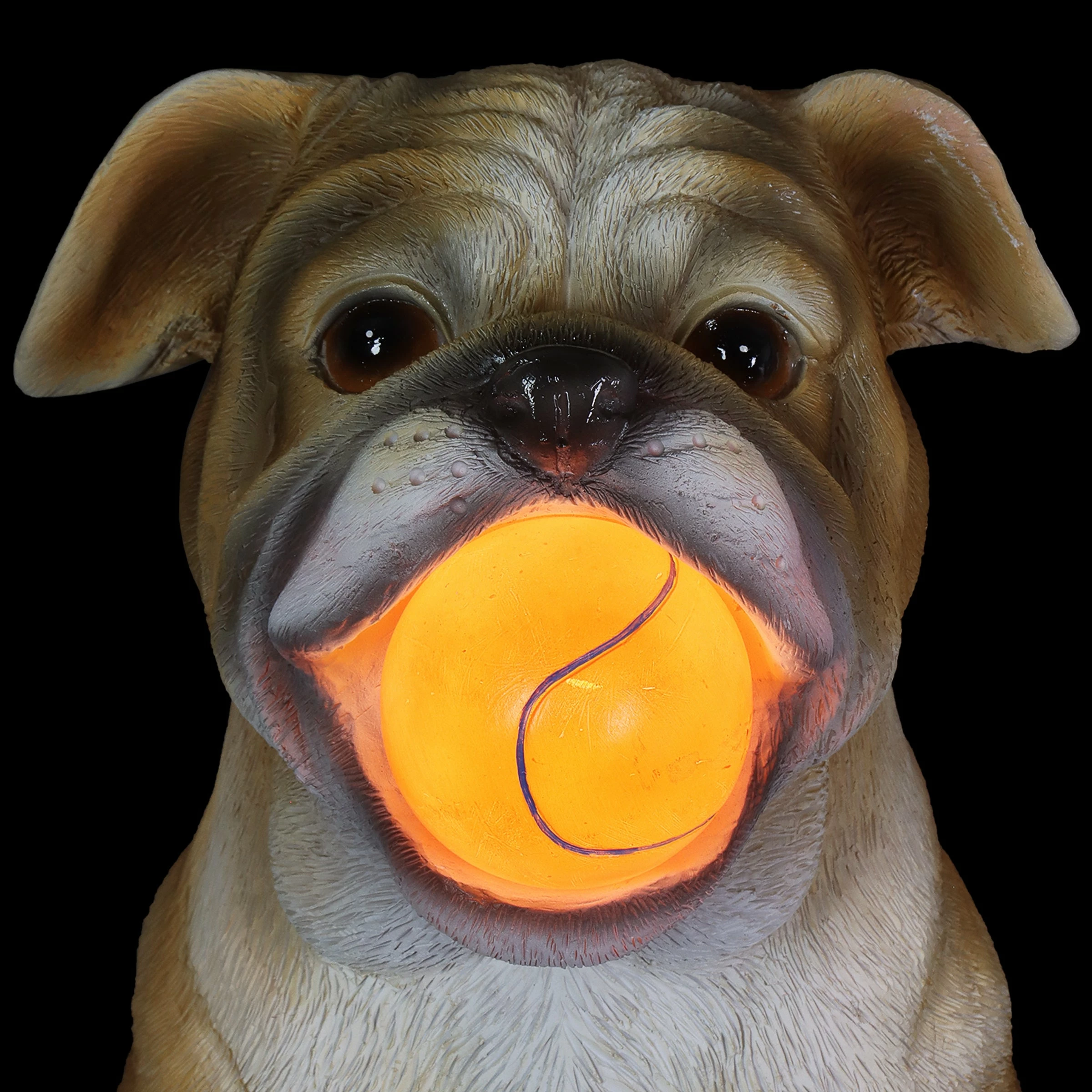 Hot Sale β€οΈ Best deal π Exhart Solar Bulldog With LED Red Ball Garden Statuary, 13 Inch Tall π― βοΈ - Image 7