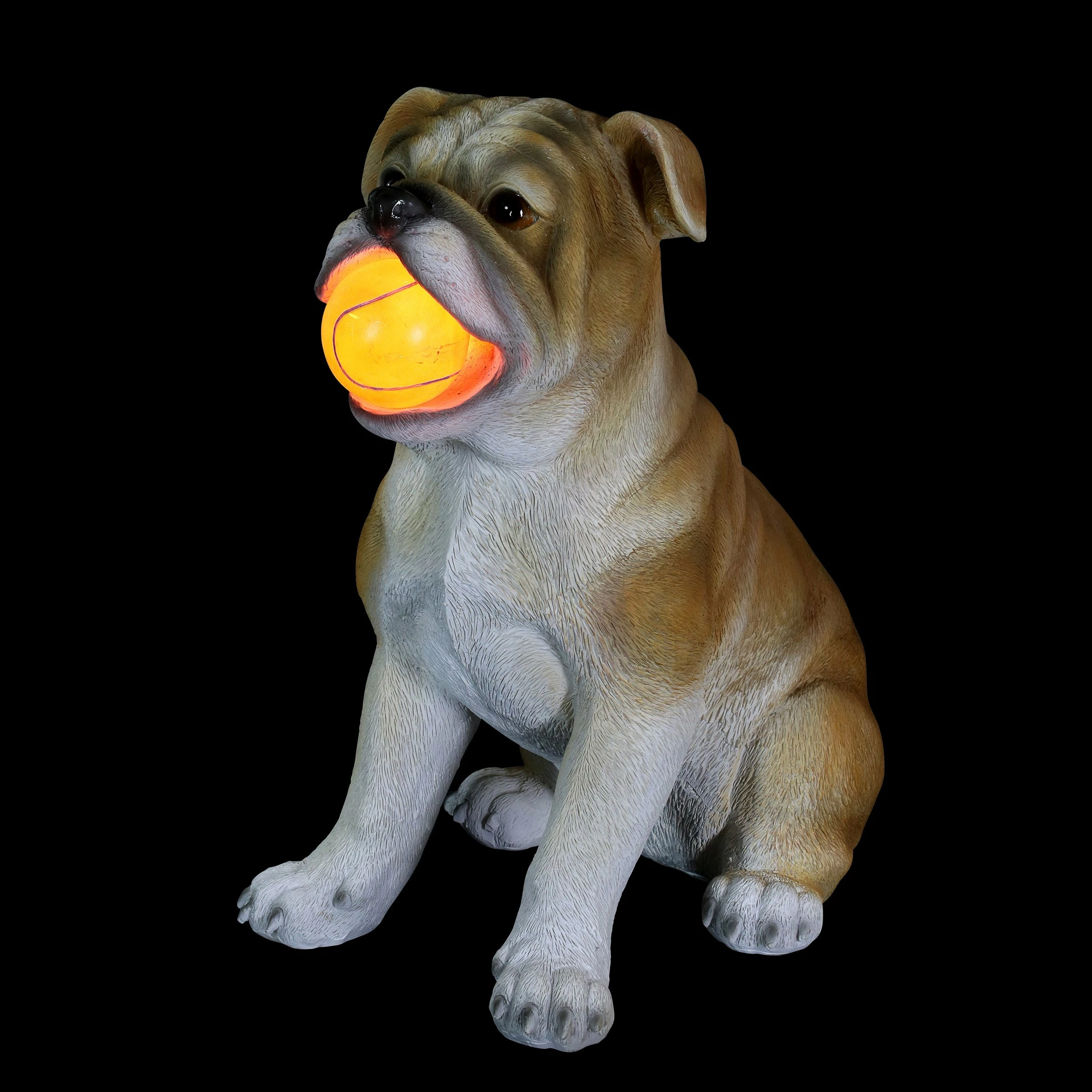 Hot Sale β€οΈ Best deal π Exhart Solar Bulldog With LED Red Ball Garden Statuary, 13 Inch Tall π― βοΈ - Image 9