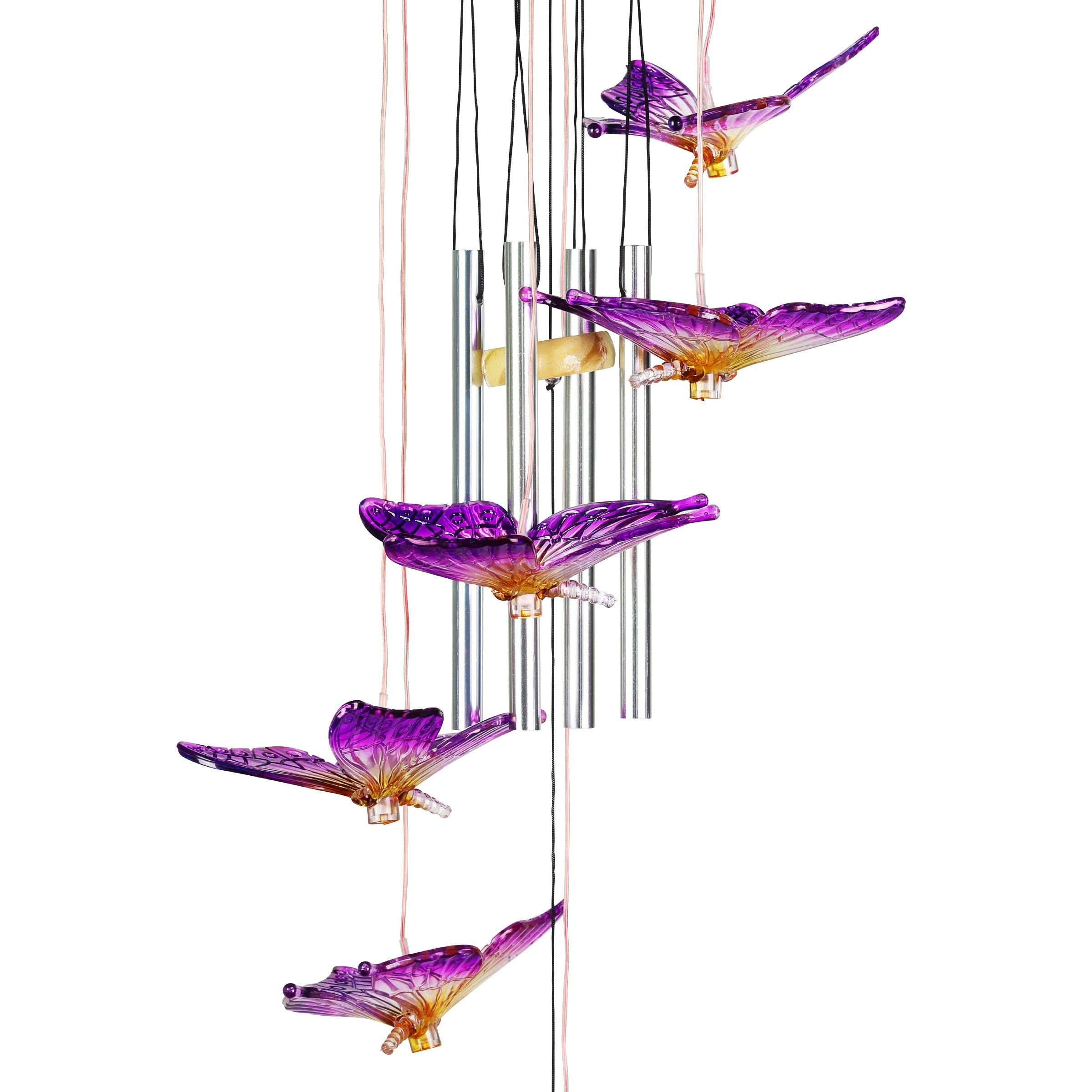 Hot Sale π Best deal π― Exhart Solar Butterfly Acrylic And Metal Wind Chime With Color Changing LED Lights, 5 By 26 Inches π β - Image 5