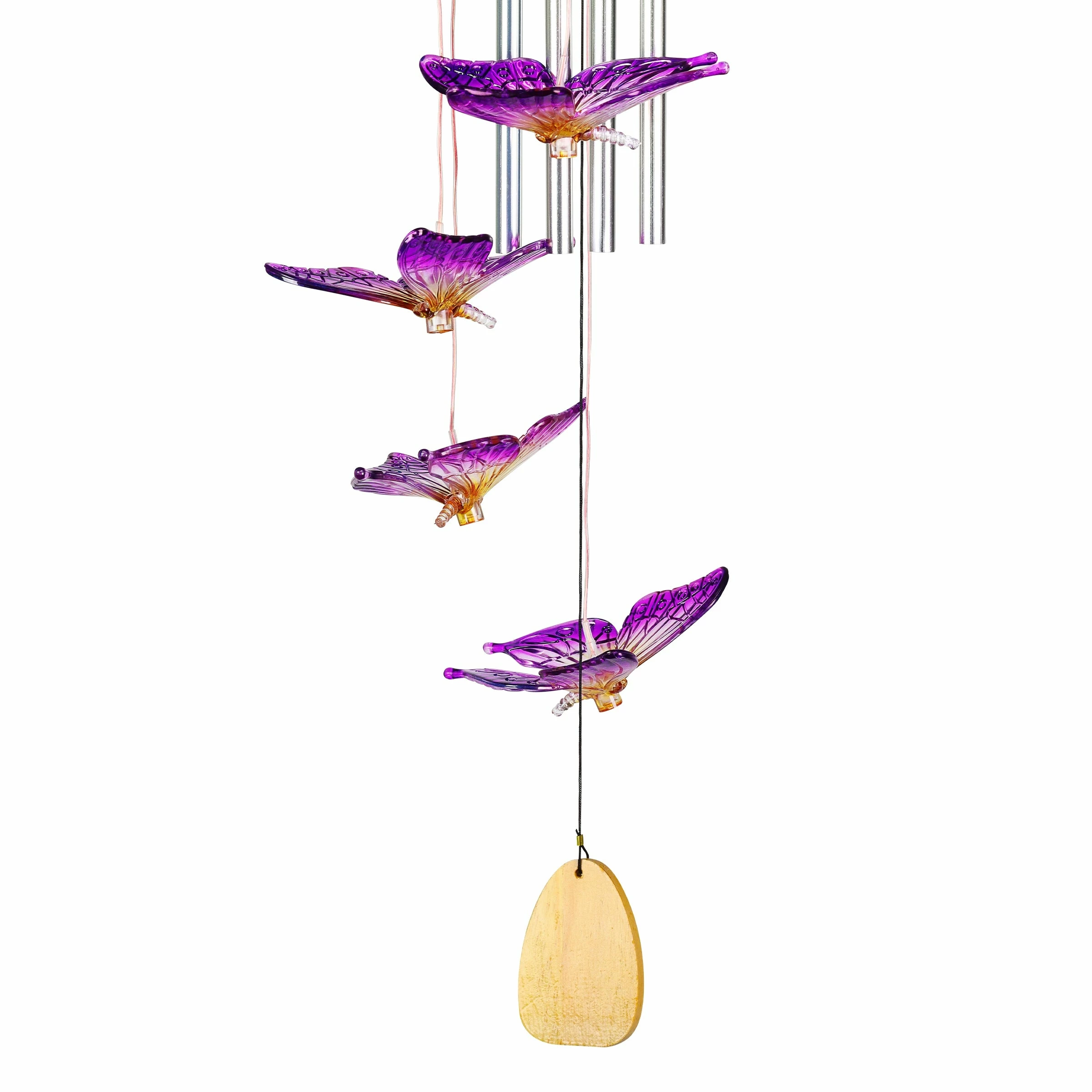 Hot Sale π Best deal π― Exhart Solar Butterfly Acrylic And Metal Wind Chime With Color Changing LED Lights, 5 By 26 Inches π β - Image 6