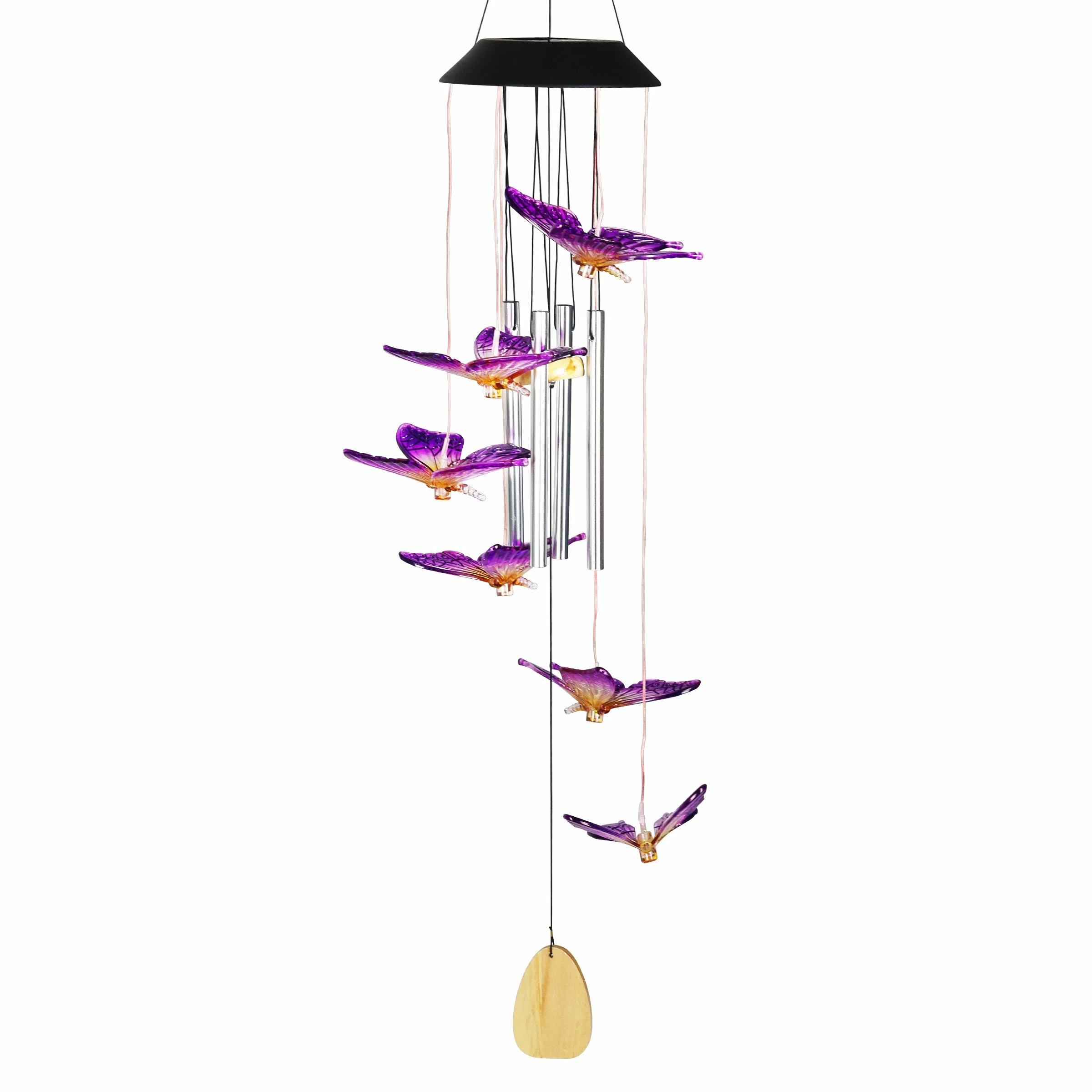 Hot Sale π Best deal π― Exhart Solar Butterfly Acrylic And Metal Wind Chime With Color Changing LED Lights, 5 By 26 Inches π β - Image 7