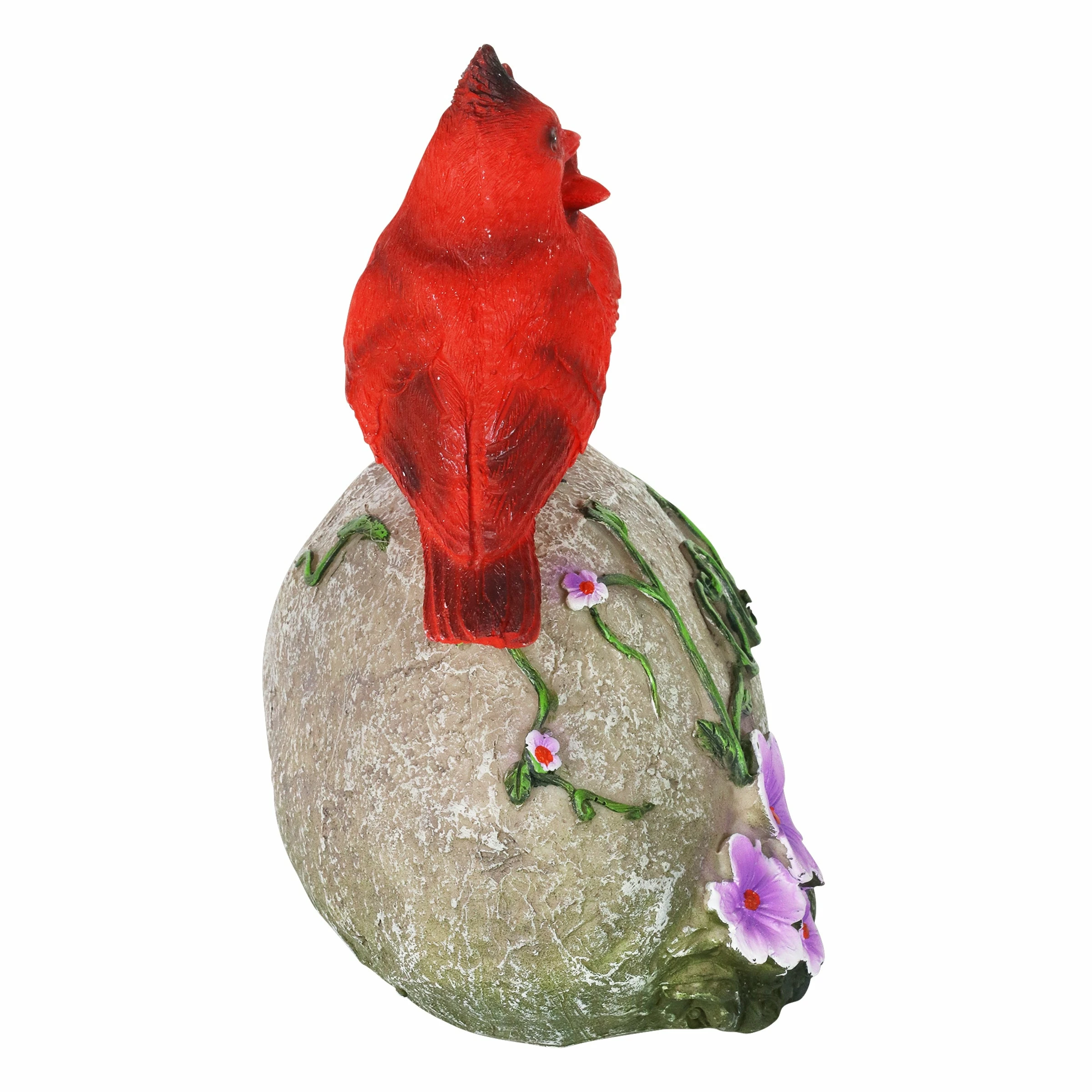 Coupon β Discount β€οΈ Exhart Solar Cardinal Love Rock Statue With Flowers, 8 Inch π π₯° - Image 9