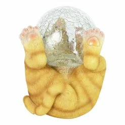 Coupon 🌟 Discount 😉 Exhart Solar Cat Playing With LED Crackle Ball Garden Statuary, 10.5 By 7.5 Inches 🌟 ✨ -Exhart Shop Exhart Solar Cat Playing with LED Crackle Ball Garden Statuary2C 10.5 by 7.5 Inches 7