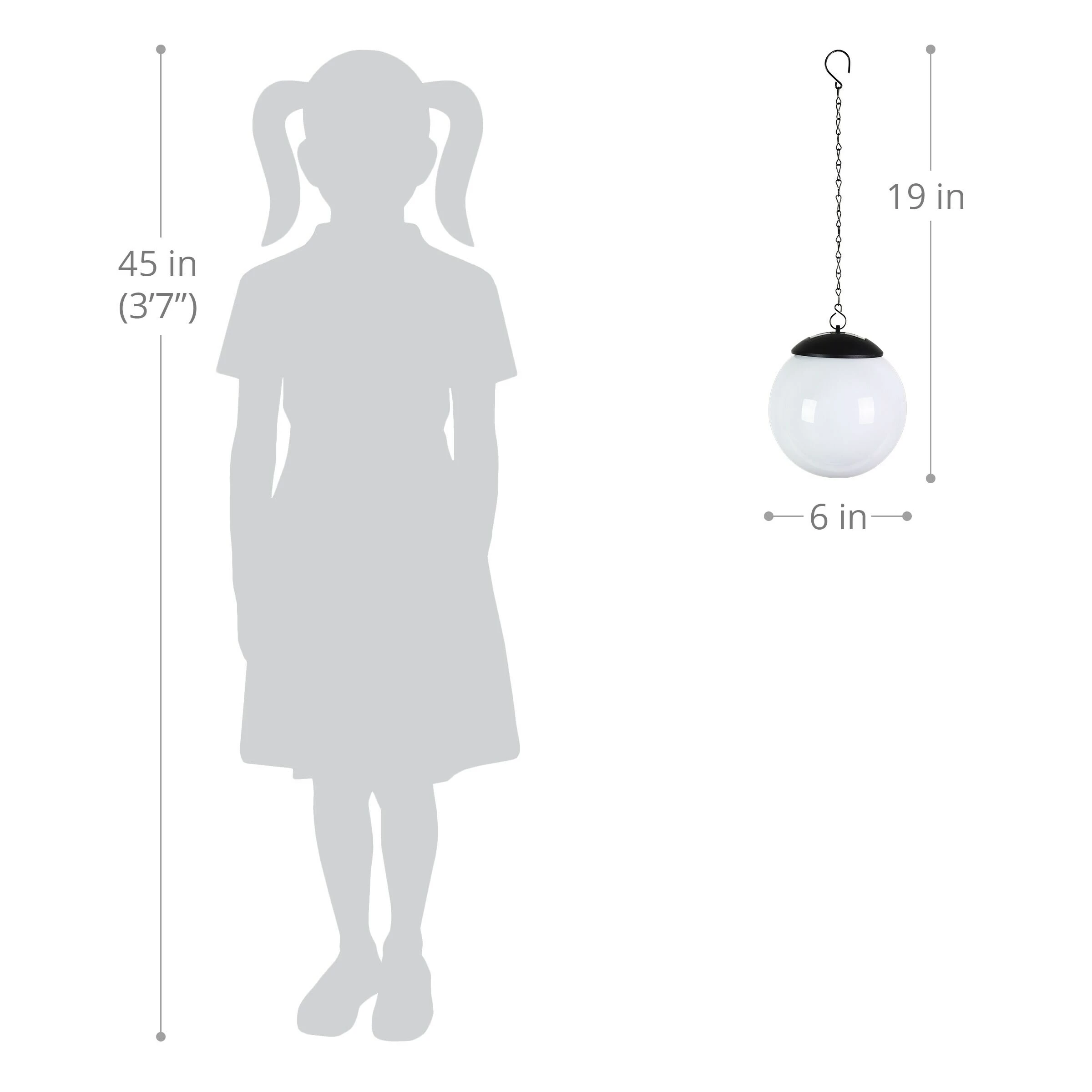 Wholesale 𧨠Flash Sale π₯° Exhart Solar Color Changing Plastic Hanging Ball Light, 6 By 19 Inches 𧨠π - Image 4