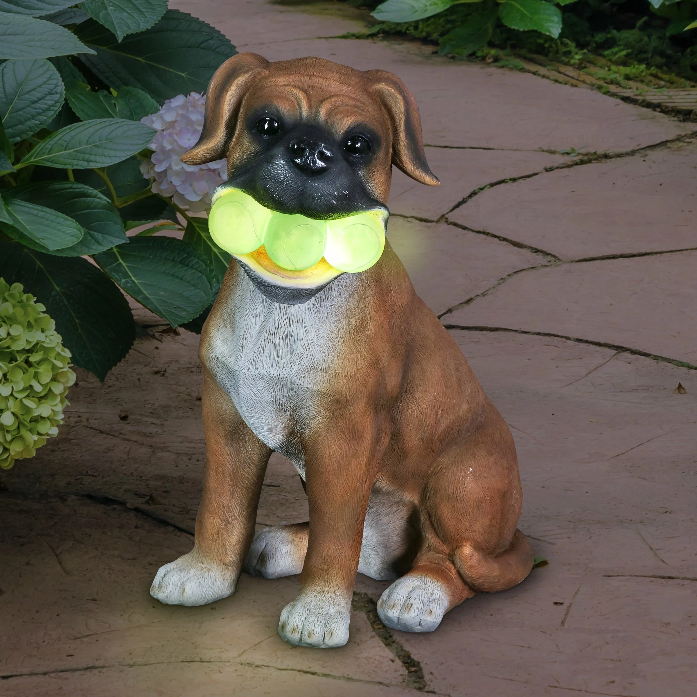 Best Sale ๐ Brand new ๐ Exhart Solar ๐ถ ๐ Dog With LED Tennis Balls Garden Statuary, 14 Inch Tall ๐ ๐ - Image 2