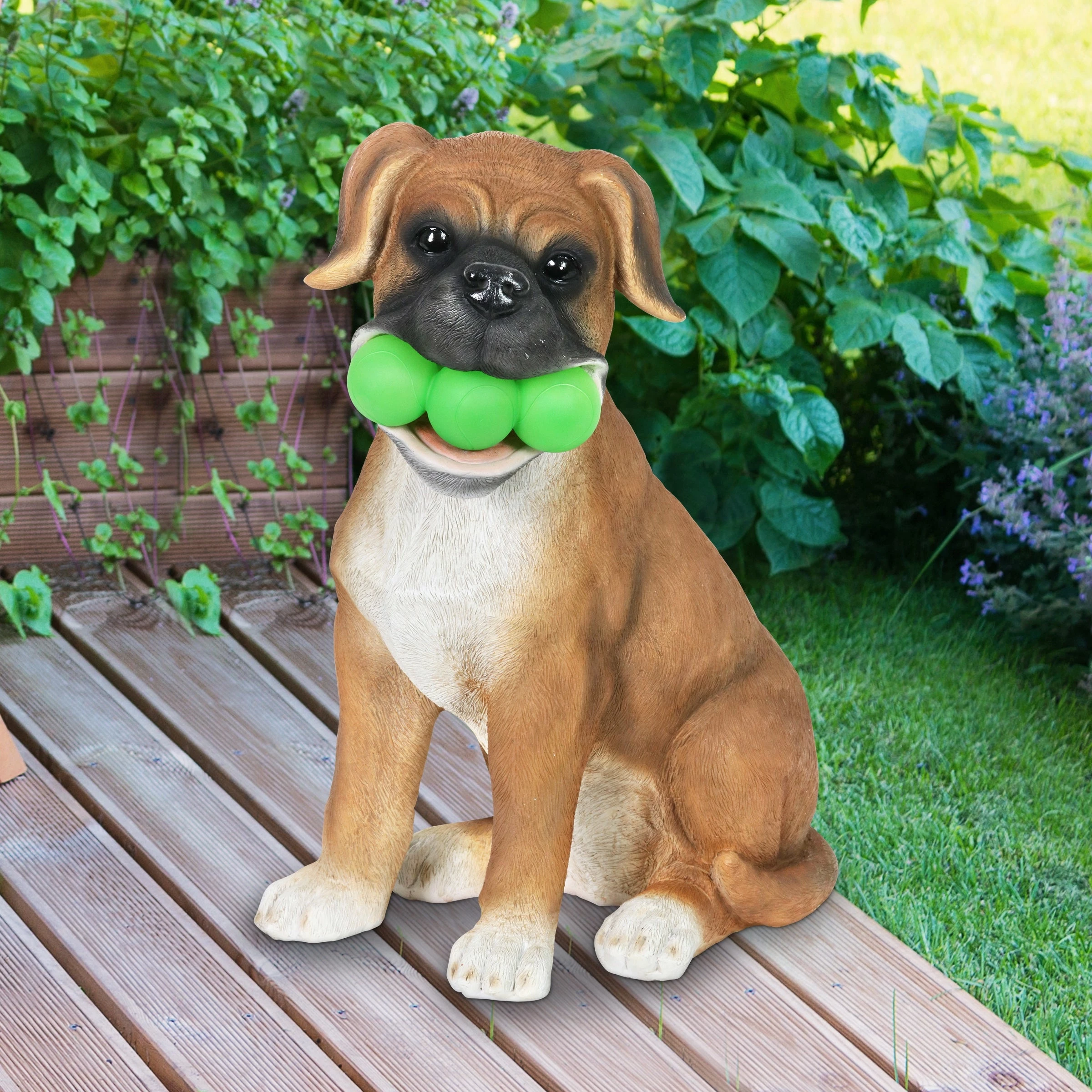 Best Sale ๐ Brand new ๐ Exhart Solar ๐ถ ๐ Dog With LED Tennis Balls Garden Statuary, 14 Inch Tall ๐ ๐ - Image 3