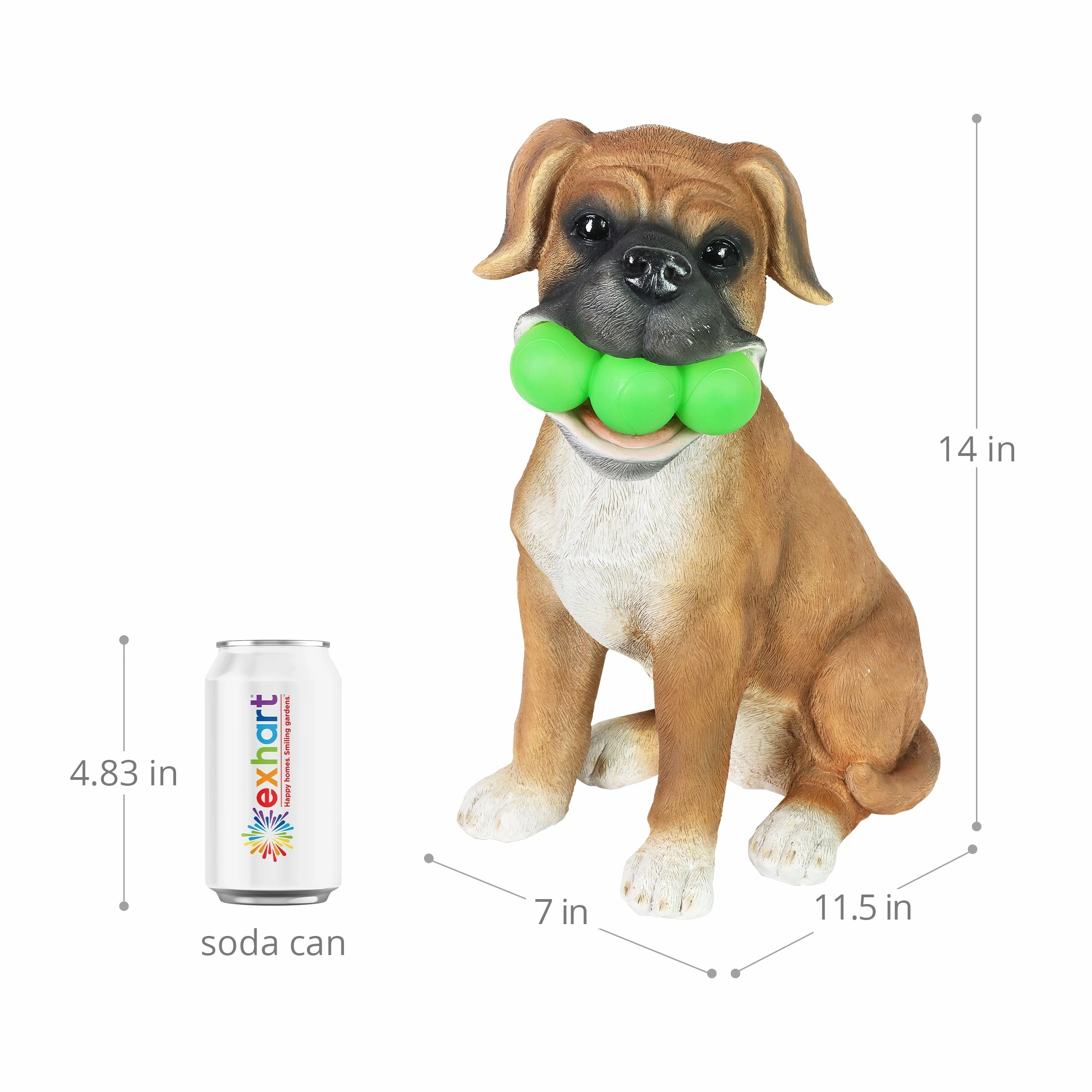 Best Sale ๐ Brand new ๐ Exhart Solar ๐ถ ๐ Dog With LED Tennis Balls Garden Statuary, 14 Inch Tall ๐ ๐ - Image 4