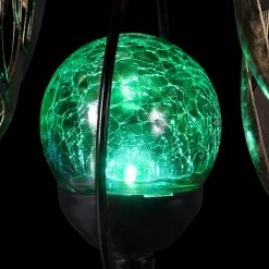 Discount ❤️ Buy 🎁 Exhart Solar Color Changing Double Windmill Wind Spinner Garden Stake In A Bronze Finish With Crackle Glass Details 🛒 🧨 -Exhart Shop Exhart Solar Double Windmill Wind Spinner Garden Stake in a Bronze Finish with Crackle Glass Details2C 7 by 43 Inches 6